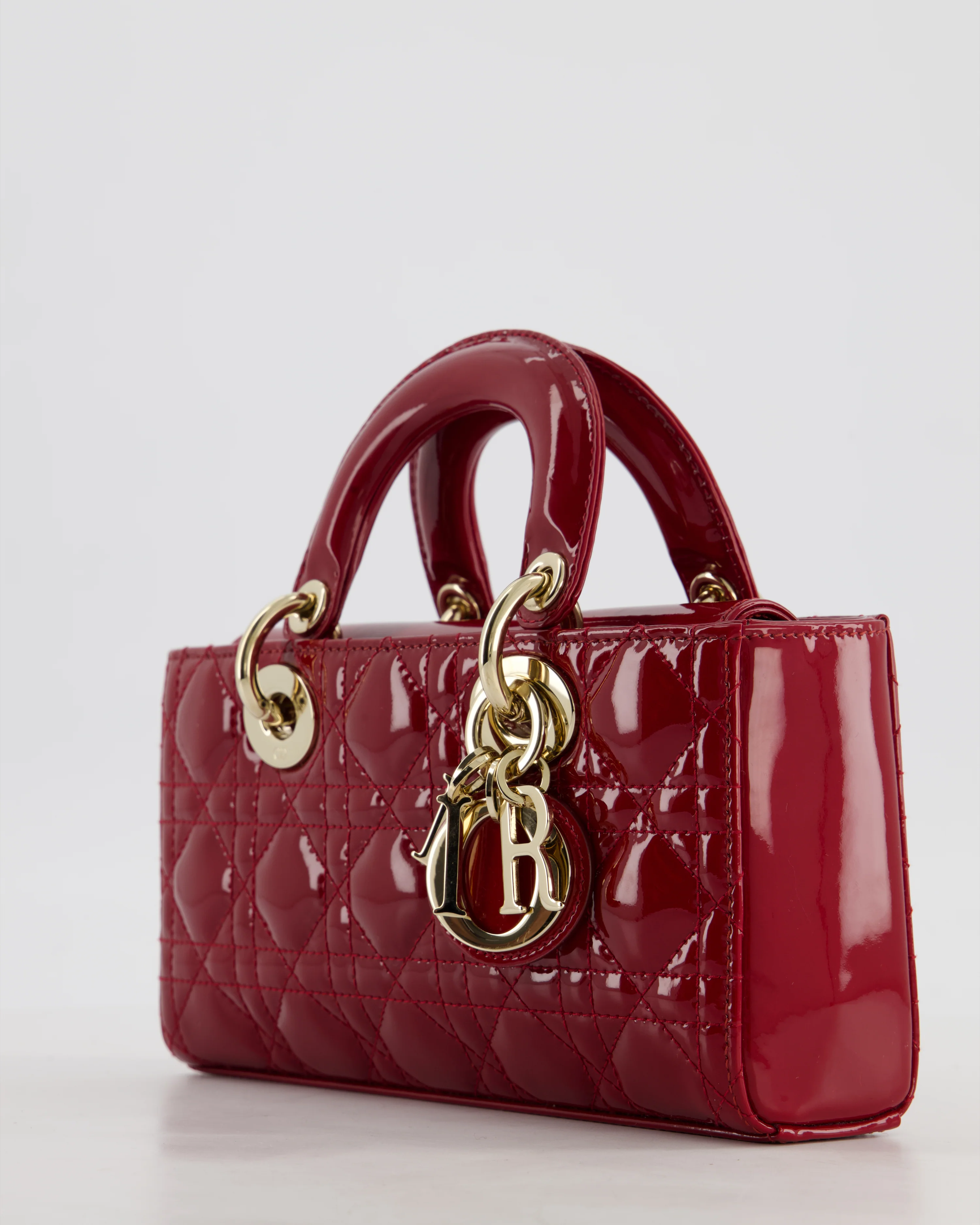 Christian Dior Small D-Joy in Cherry Patent Leather with Gold Hardware - Image 12