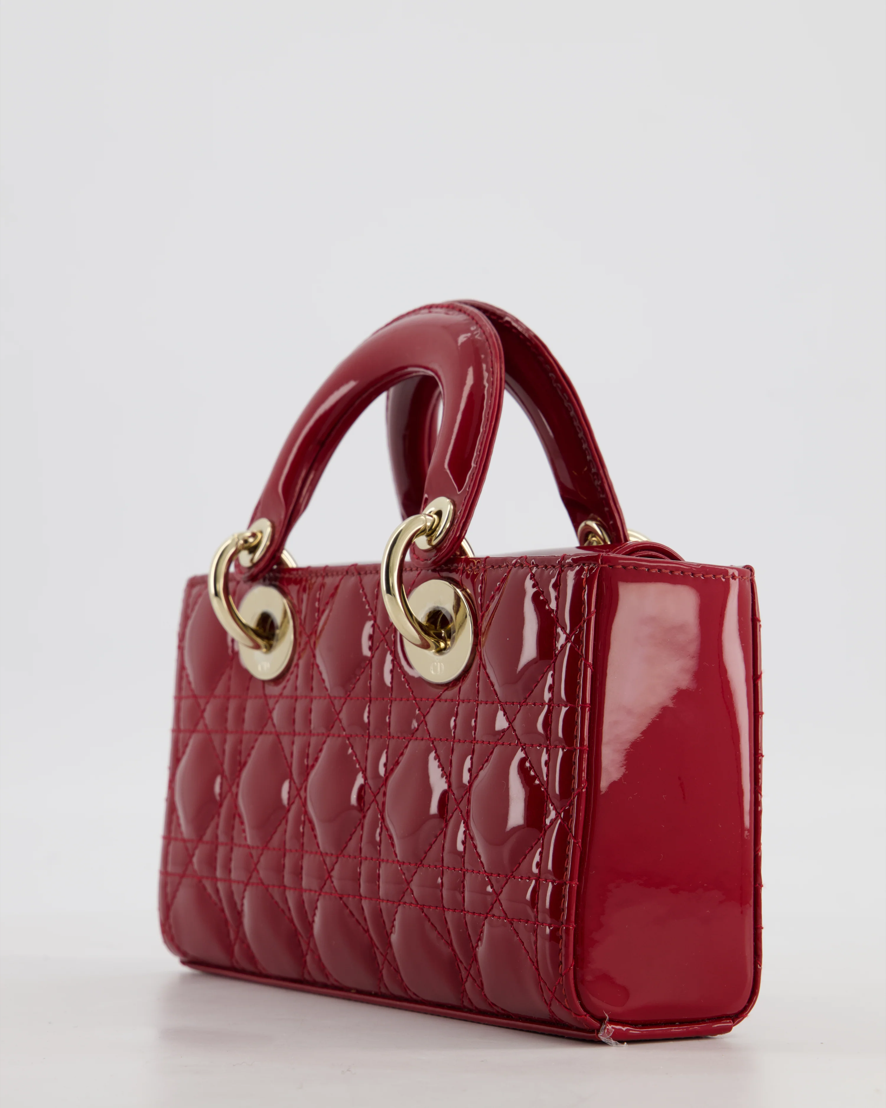 Christian Dior Small D-Joy in Cherry Patent Leather with Gold Hardware - Image 13