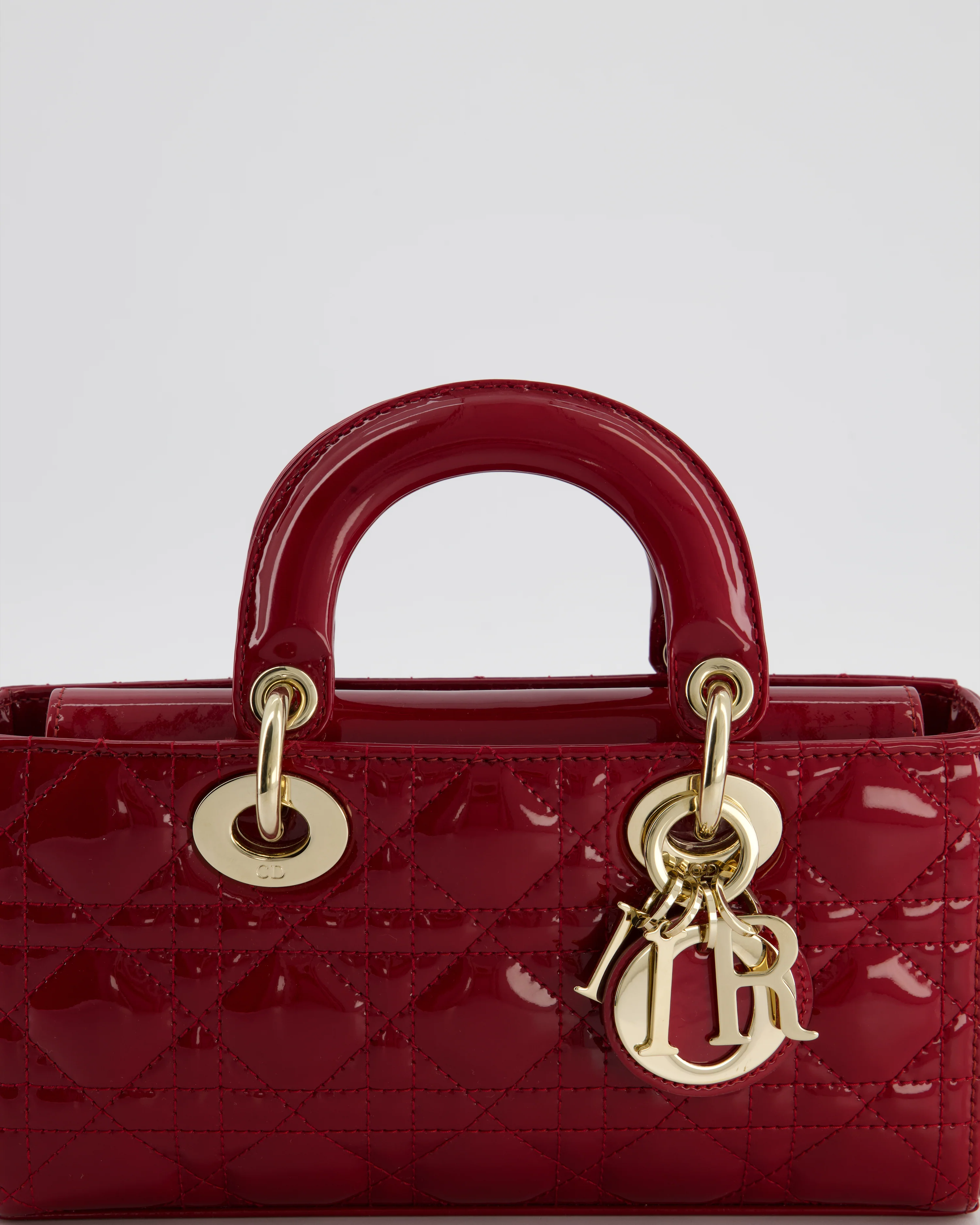 Christian Dior Small D-Joy in Cherry Patent Leather with Gold Hardware - Image 15