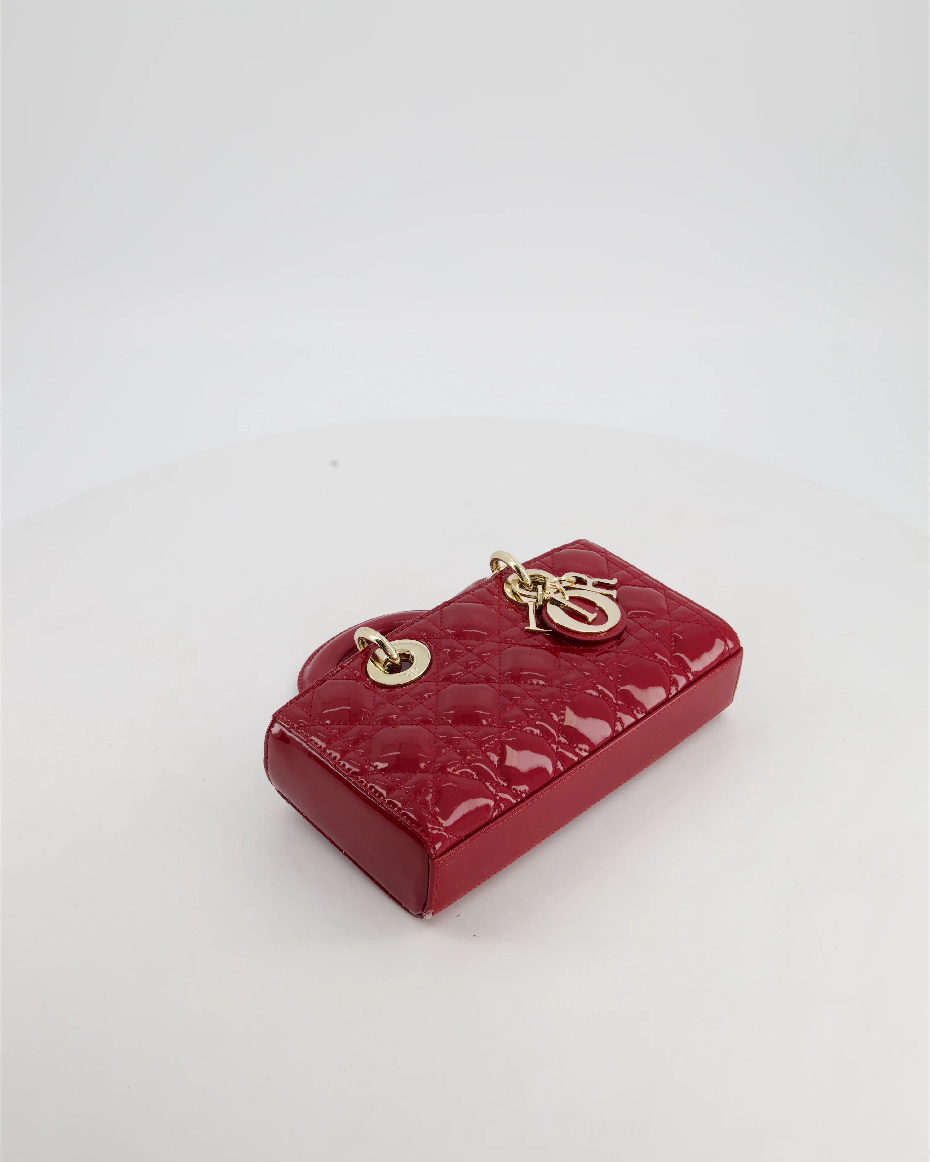 Christian Dior Small D-Joy in Cherry Patent Leather with Gold Hardware - Image 16