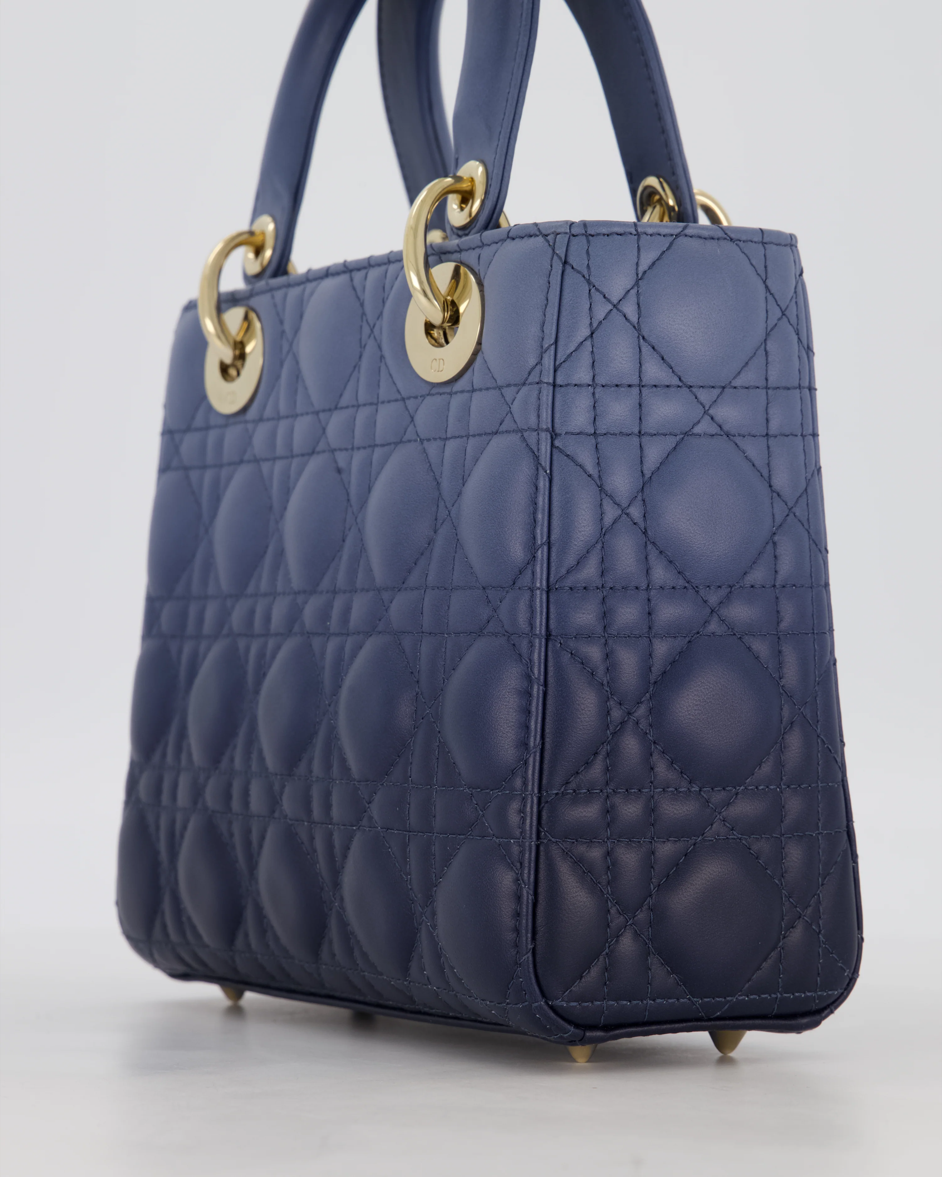 Christian Dior Small Lady Dior ABC Bag in Blue Ombre Gradient Cannage Lambskin Leather and Champagne Gold Hardware - Image 13