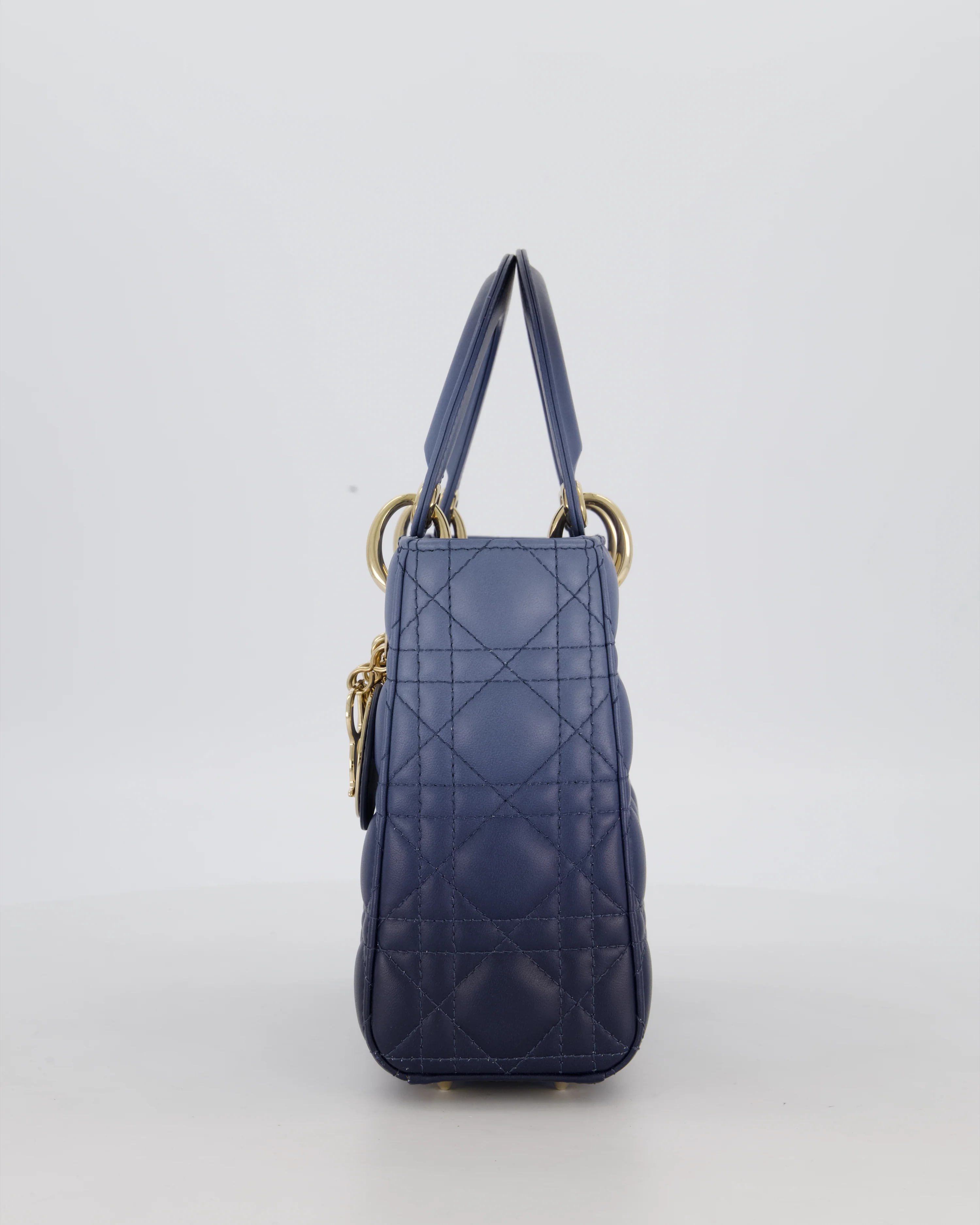 Christian Dior Small Lady Dior ABC Bag in Blue Ombre Gradient Cannage Lambskin Leather and Champagne Gold Hardware - Image 8