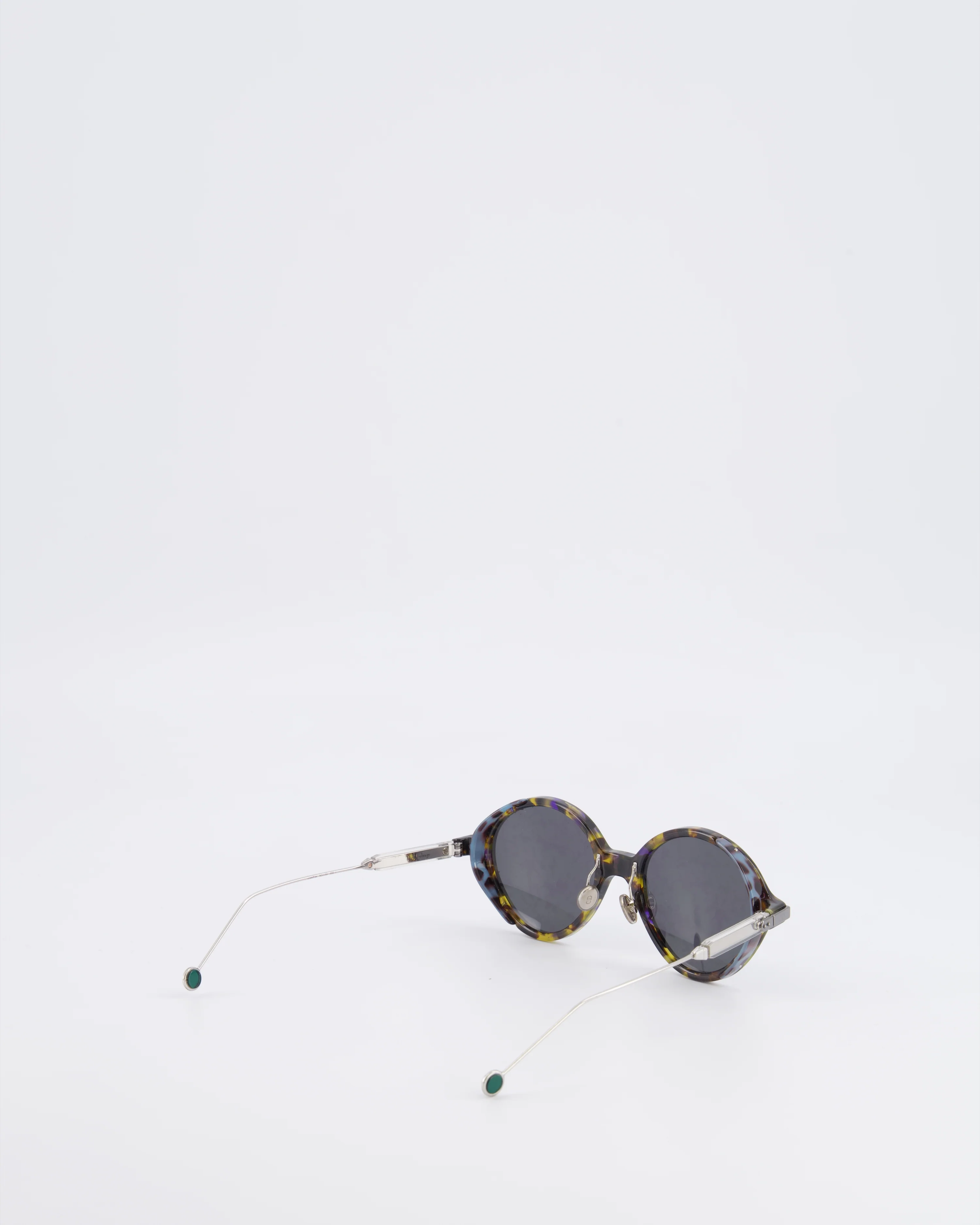 Christian Dior Tortoiseshell Acetate DiorUmbrage Sunglasses with Green Mirrored Foliage Pattern Lenses - Image 4