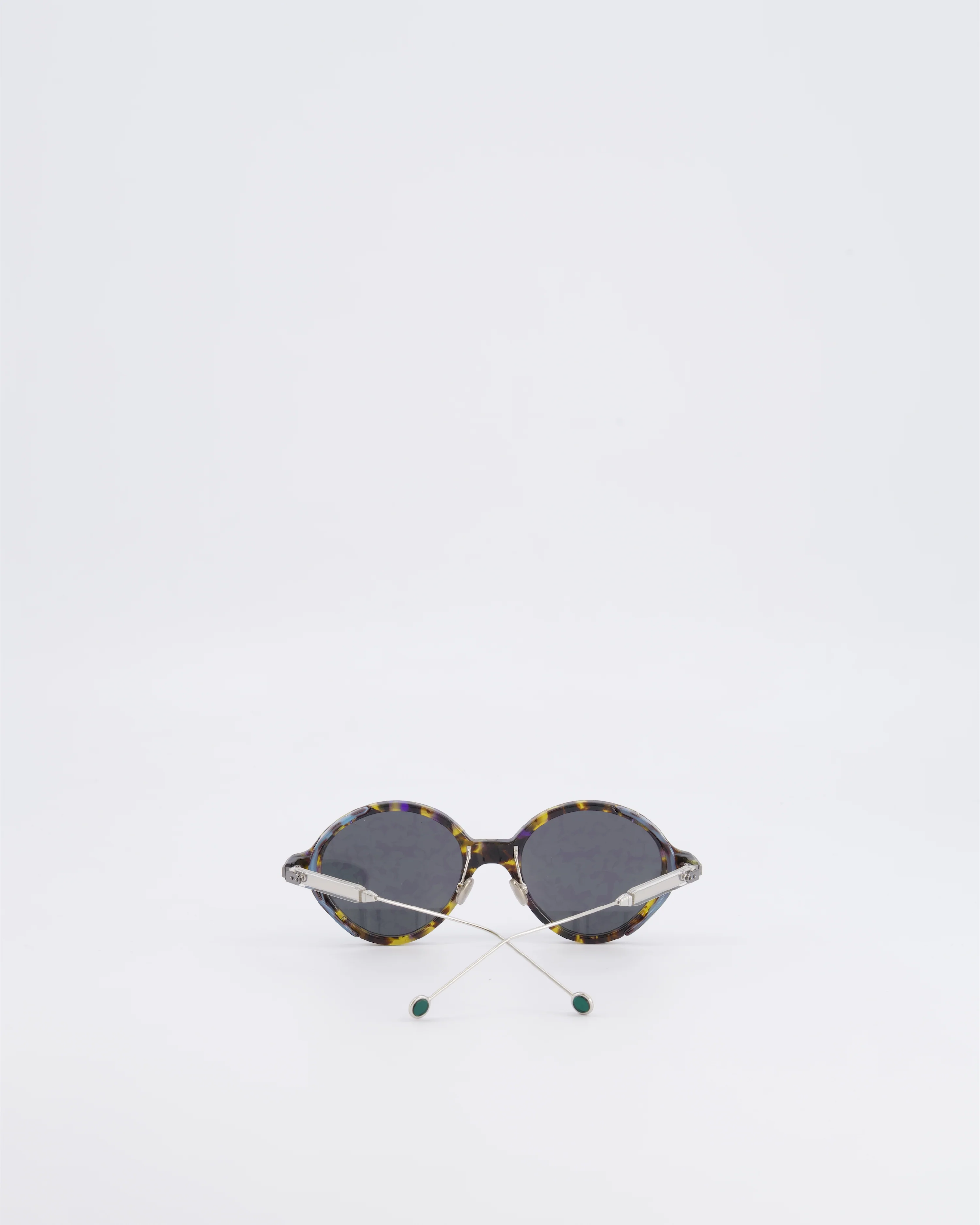 Christian Dior Tortoiseshell Acetate DiorUmbrage Sunglasses with Green Mirrored Foliage Pattern Lenses - Image 7