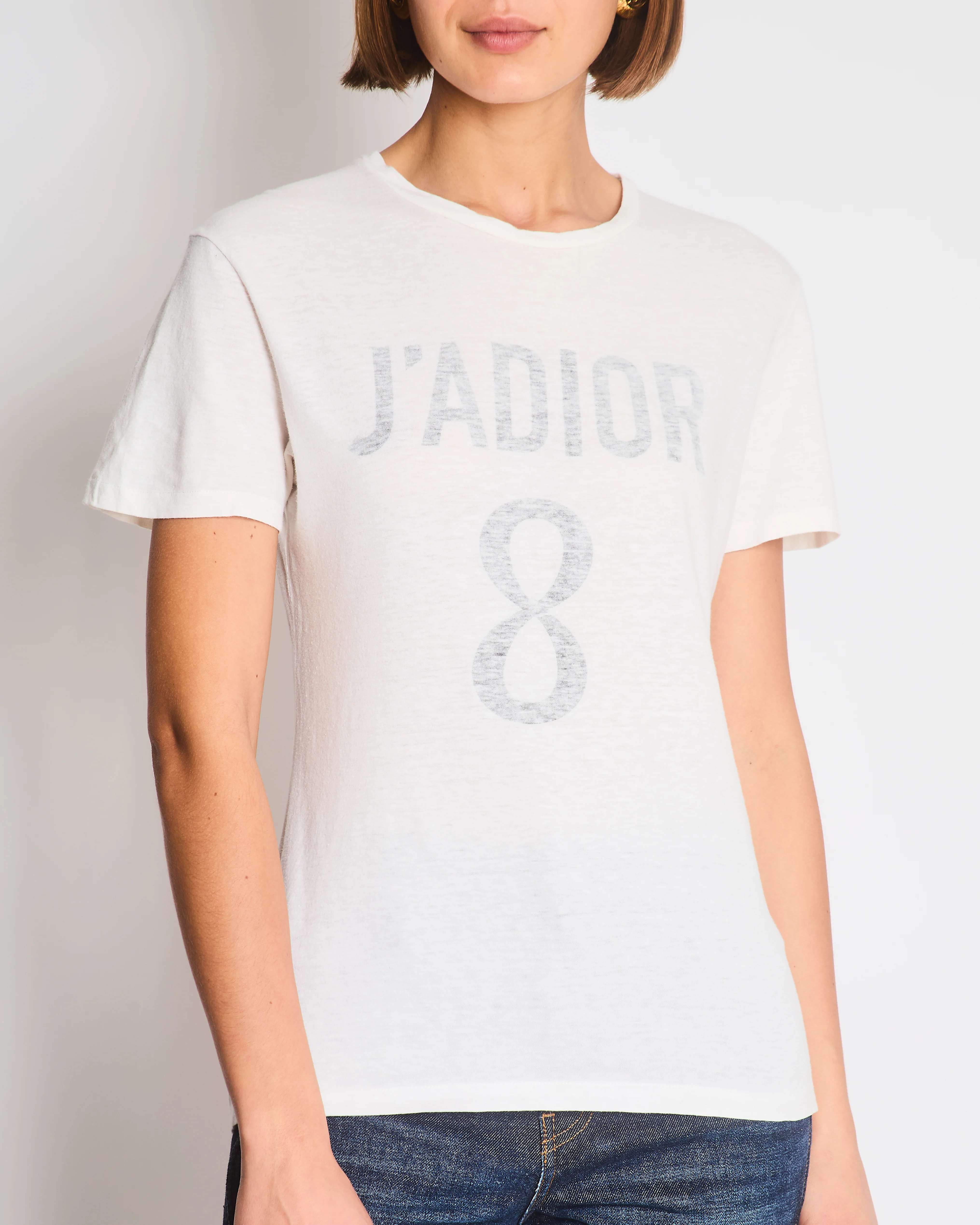 Christian Dior White J'Adore Short Sleeve T-Shirt Size XS (UK 4/6) - Image 3