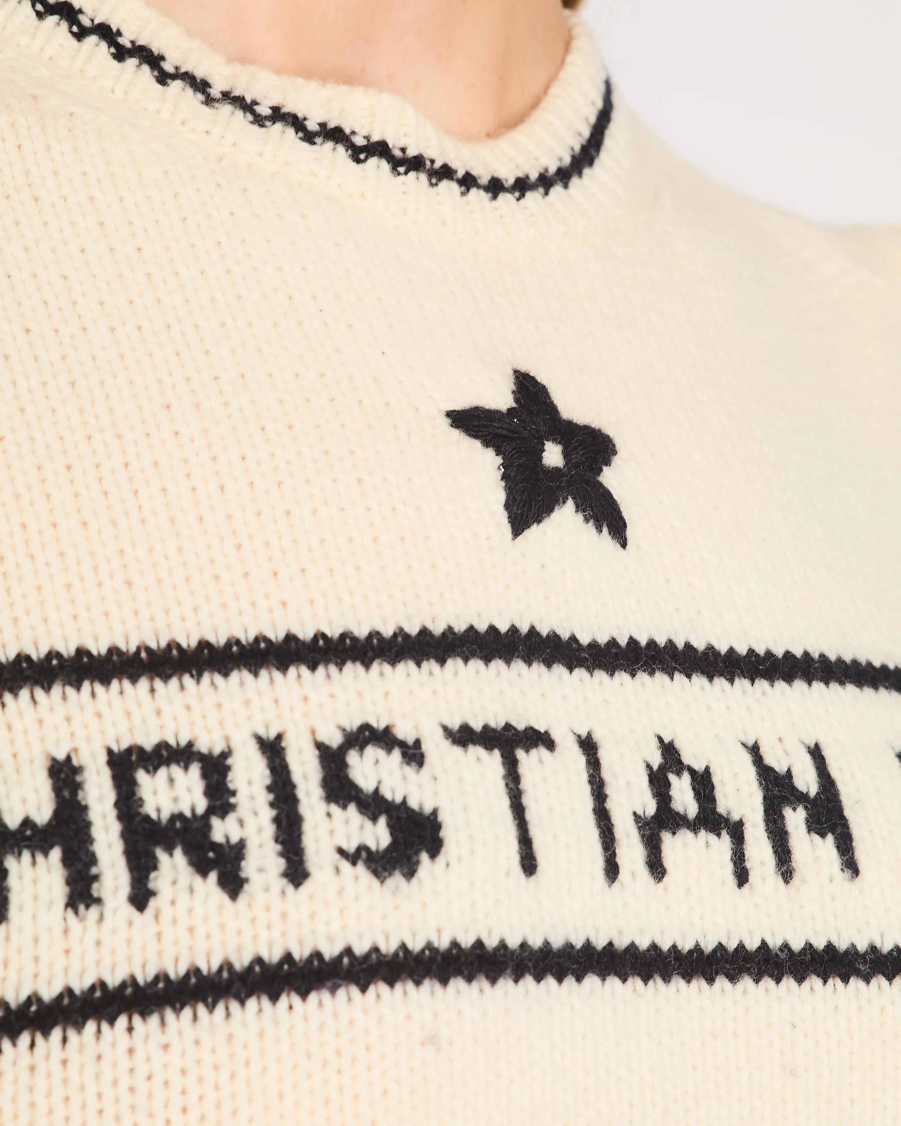 Christian Dior Cream Knitted Logo Short Sleeve Jumper Size FR 36 (UK 8) - Image 4