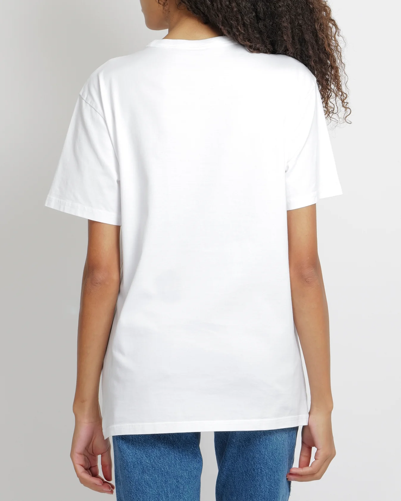 Christian Dior White Short-Sleeved Oversized T-Shirt with Grey Logo Print Size XS (UK 6) - Image 3