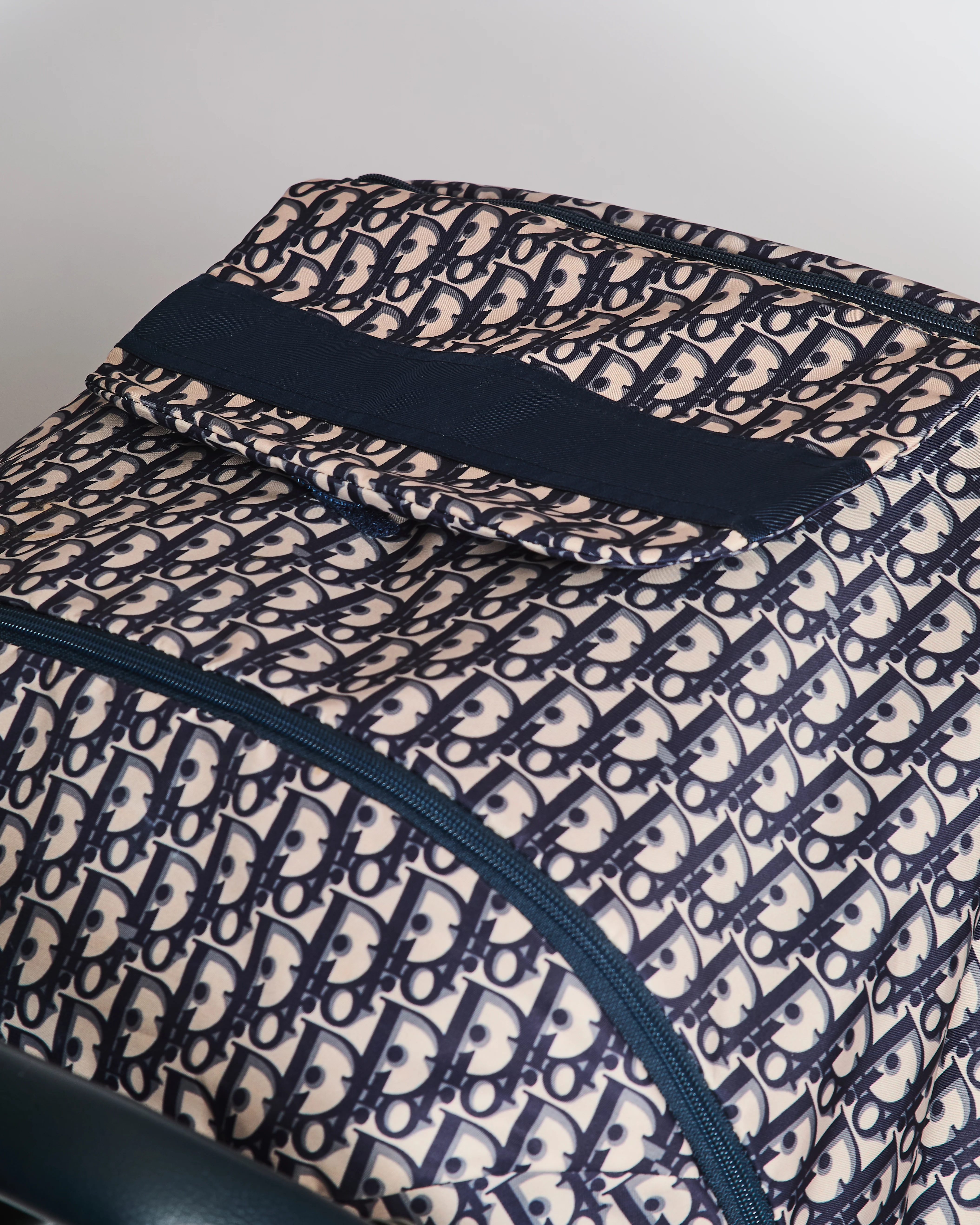 Christian Dior x Inglesina Bassinet and Stroller Combo in Blue and Beige Oblique Print Technical Fabric - Image 8