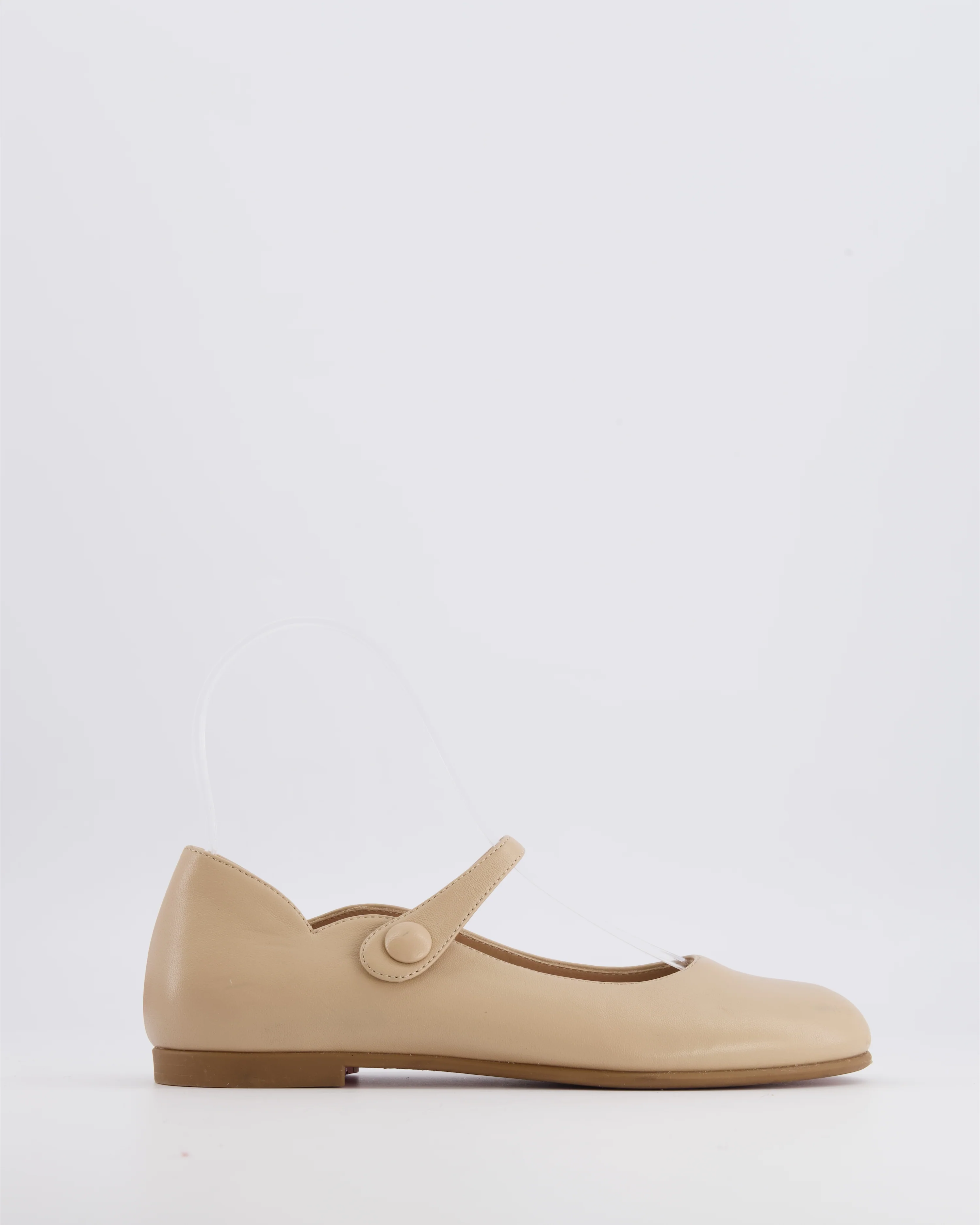 Christian Louboutin Kids Beige Leather Melodie Chick Ballet Flats Size 33 RRP £435