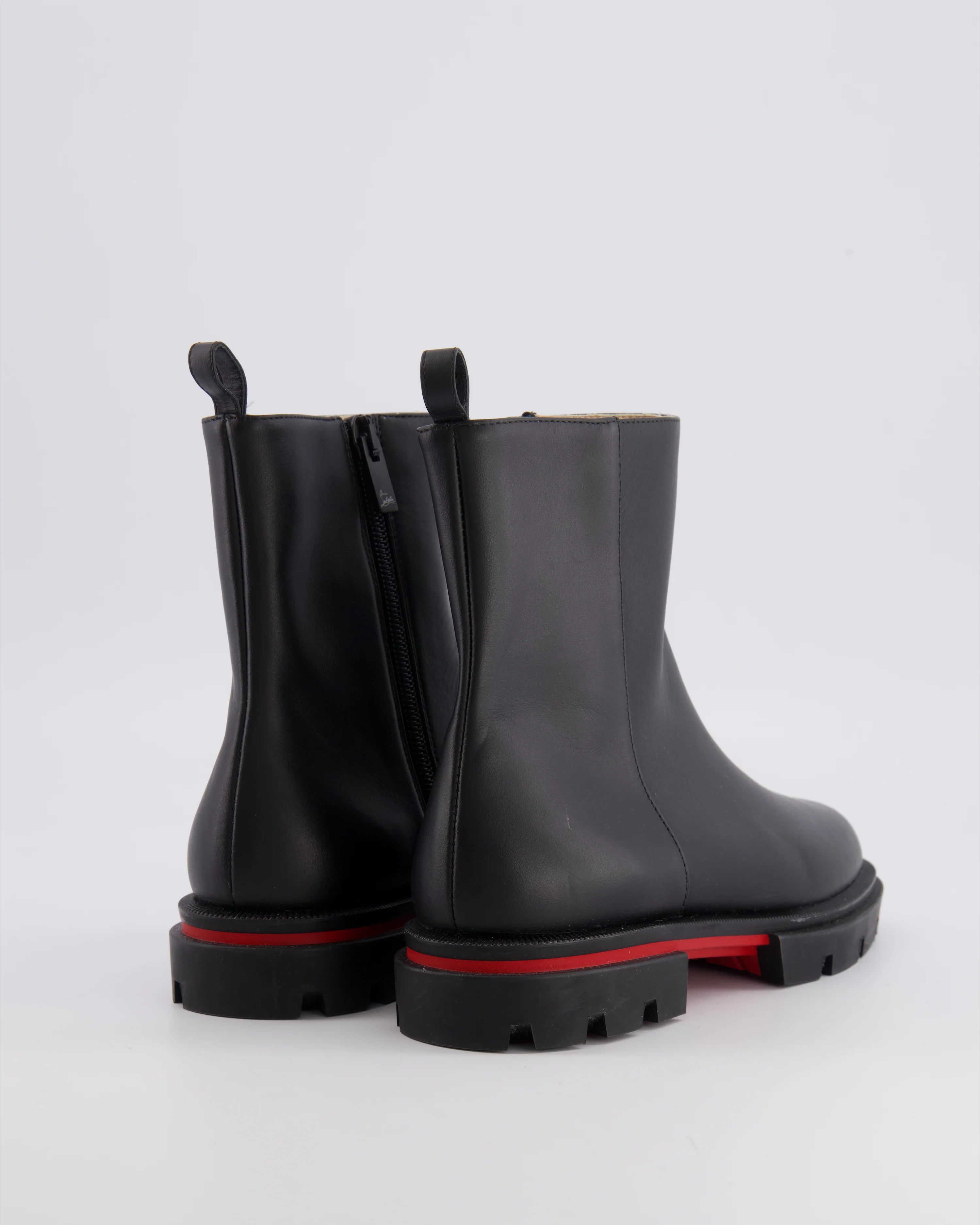 Christian Louboutin Kids Black Leather Minibootamoi Ankle Boots Size 33 RRP £485 - Image 3