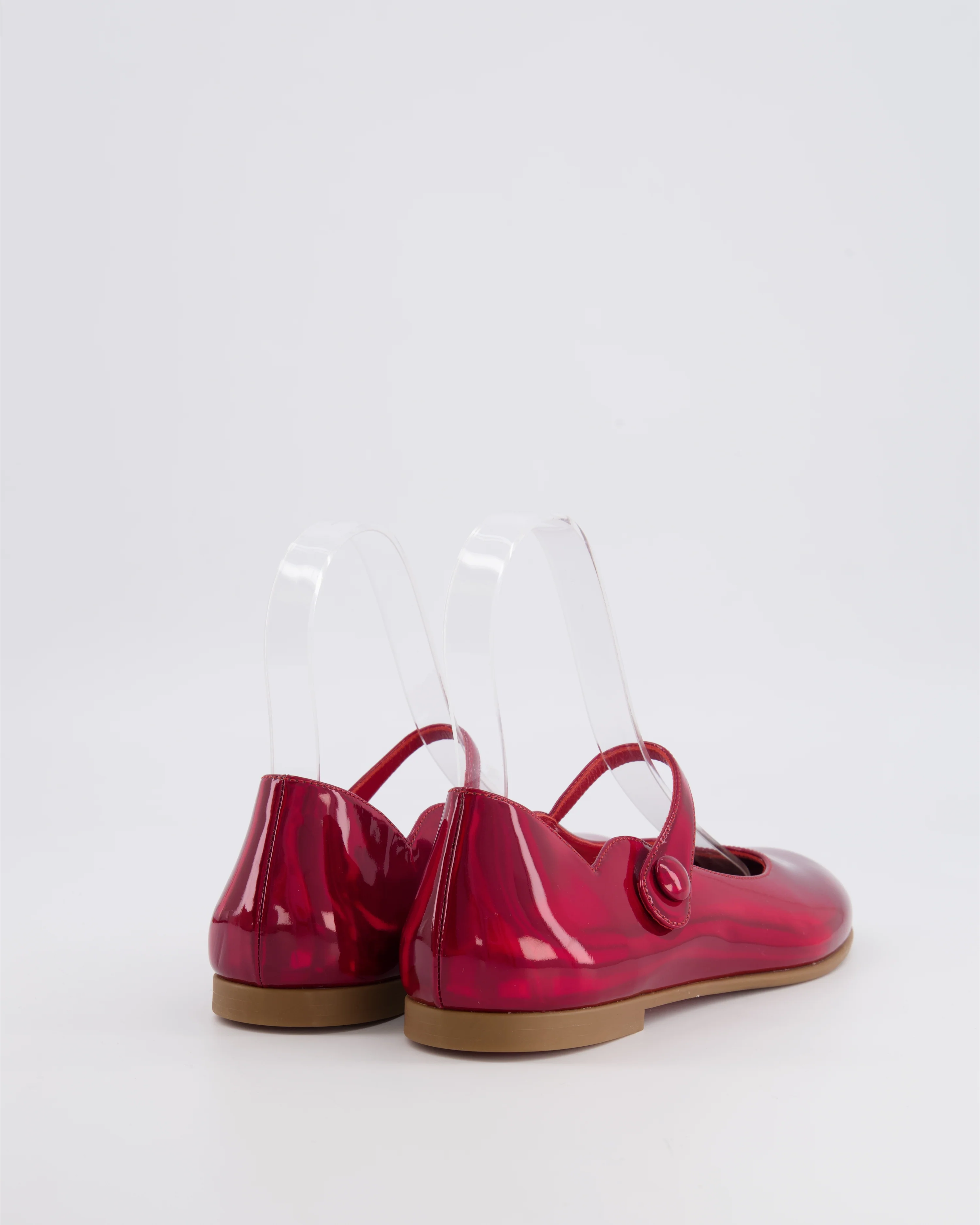 Christian Louboutin Kids Red Patent Melodie Chick Ballet Flats Size 33 RRP £435 - Image 3