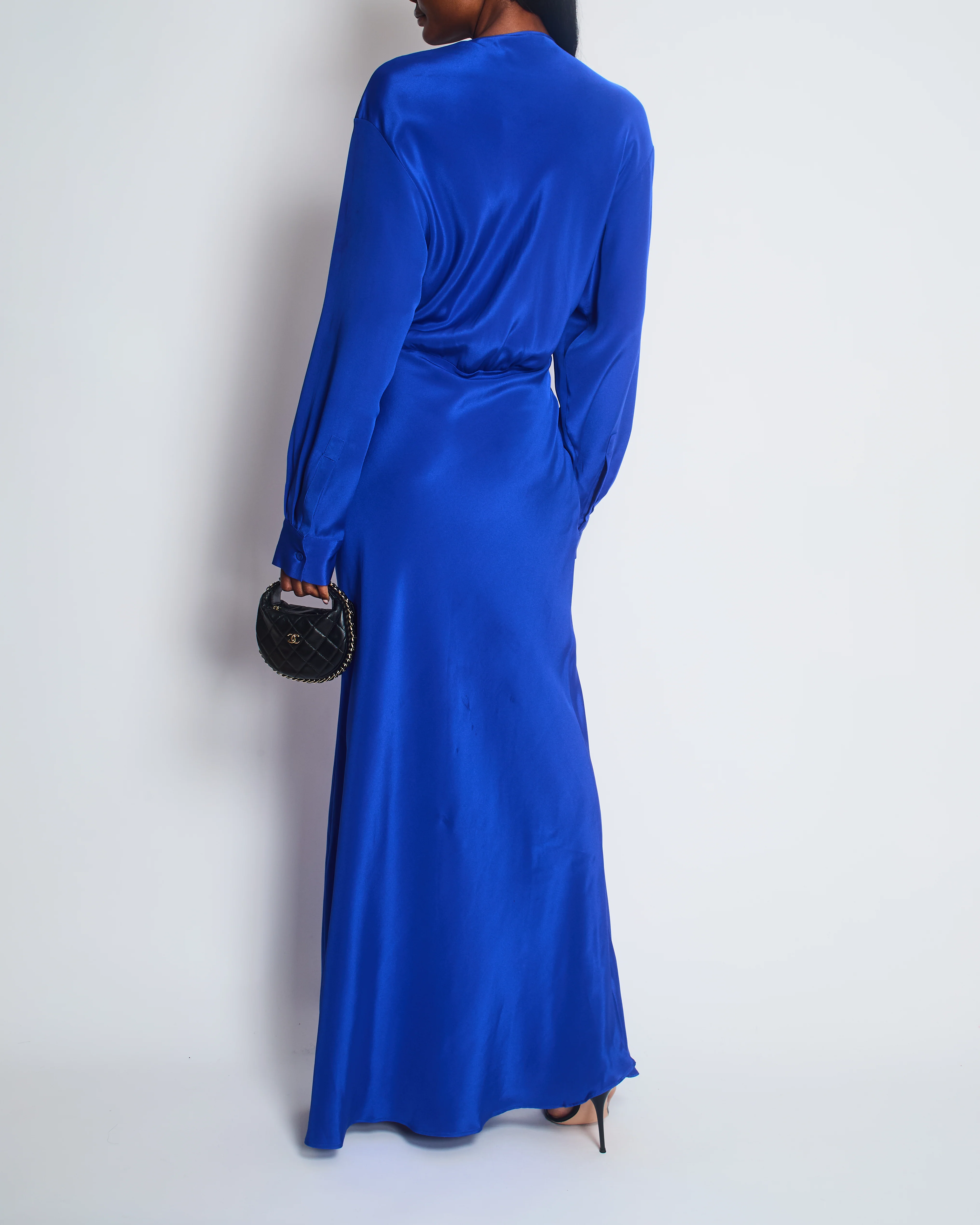 Christopher Esber Electric Blue Long Sleeve Cut Out Maxi Dress Size AU 12 (UK 12) - Image 4