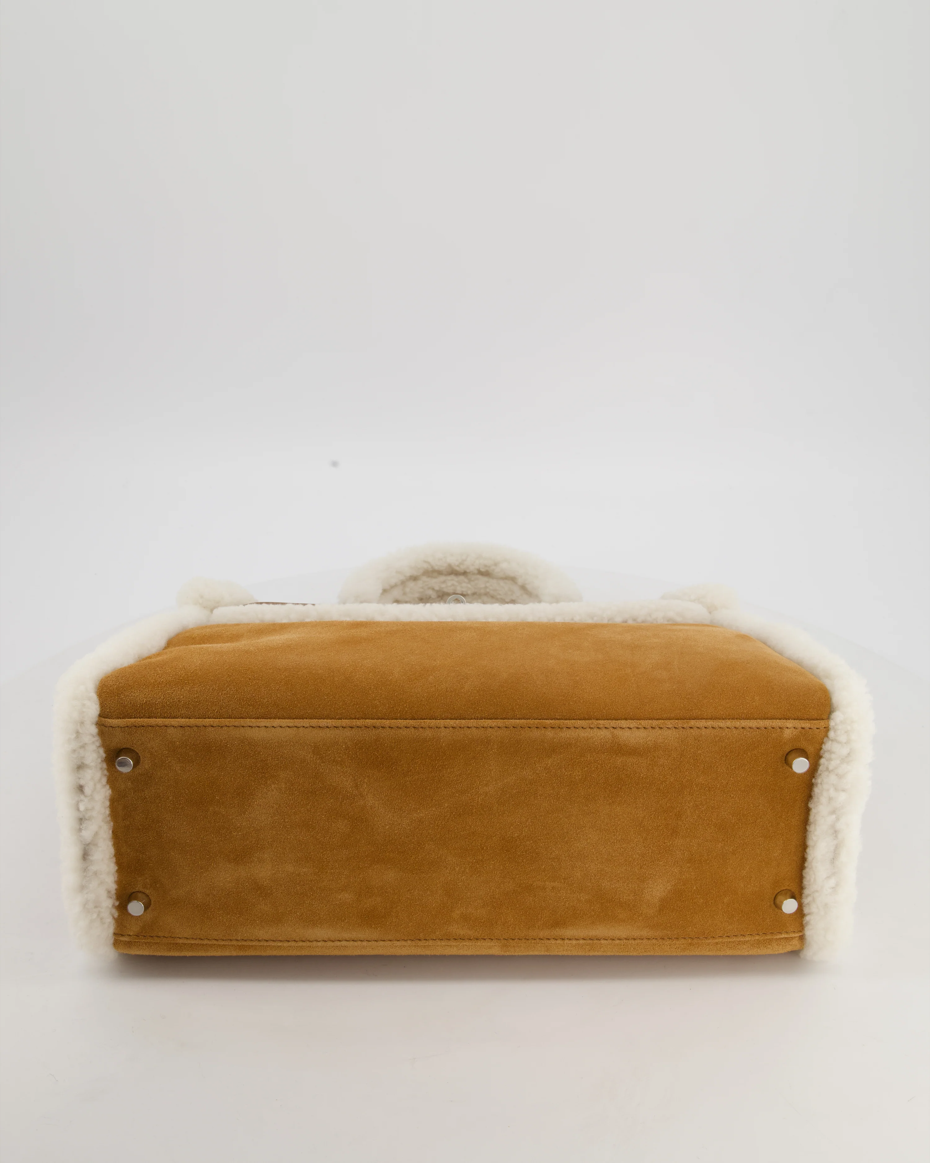 *COLLECTOR'S* Hermès Kelly 35 Teddy Plush Grizzly Bag in Alezan Swift Leather, Ecru Plush & Chamois Grizzly Suede Leather with Palladium Hardware - Image 18