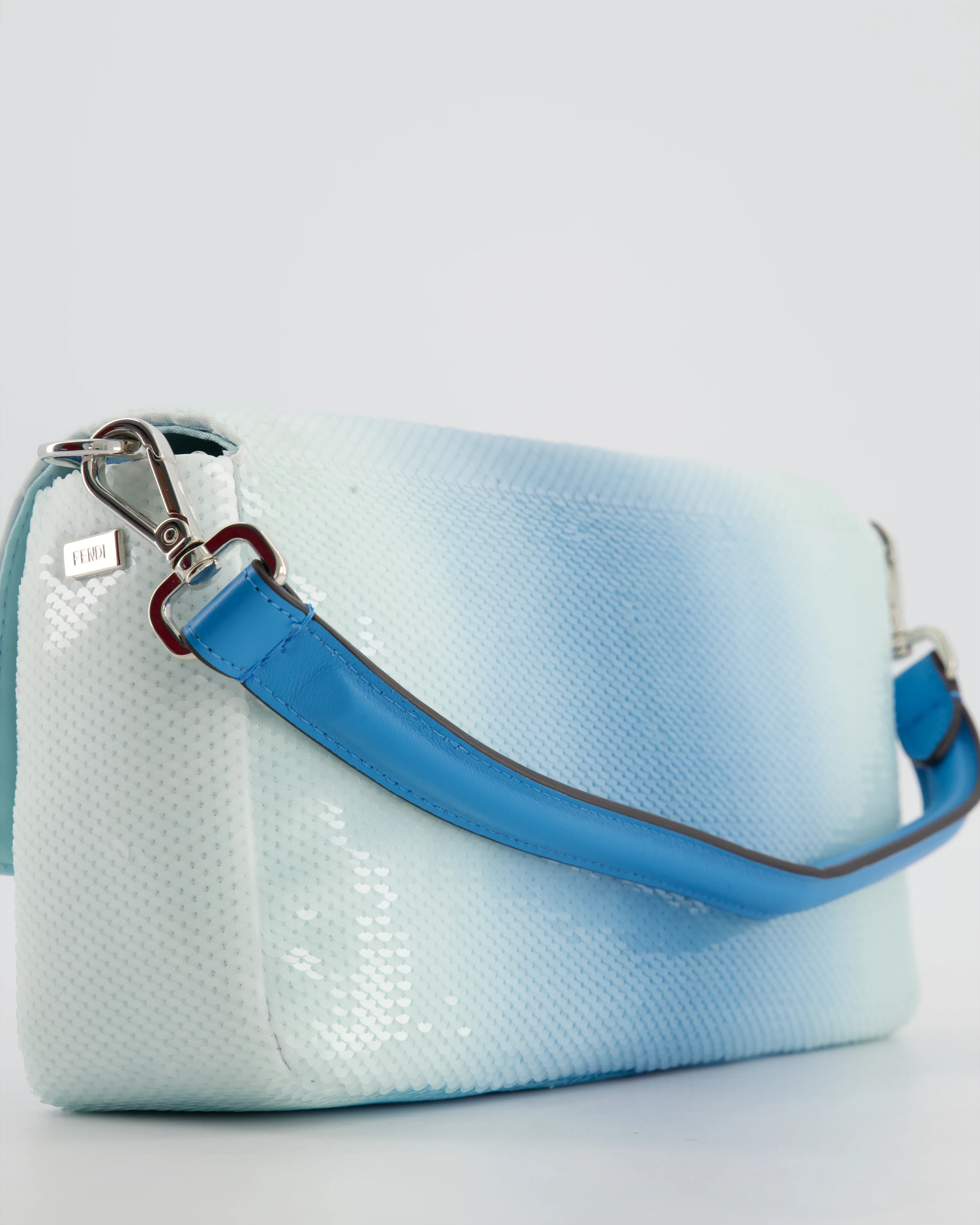 *COLLECTOR'S PIECE* Fendi x Sarah Jessica Parker Baguette Bag in Blue & White Degrade Sequins with Interchangeable Hardware - Image 16