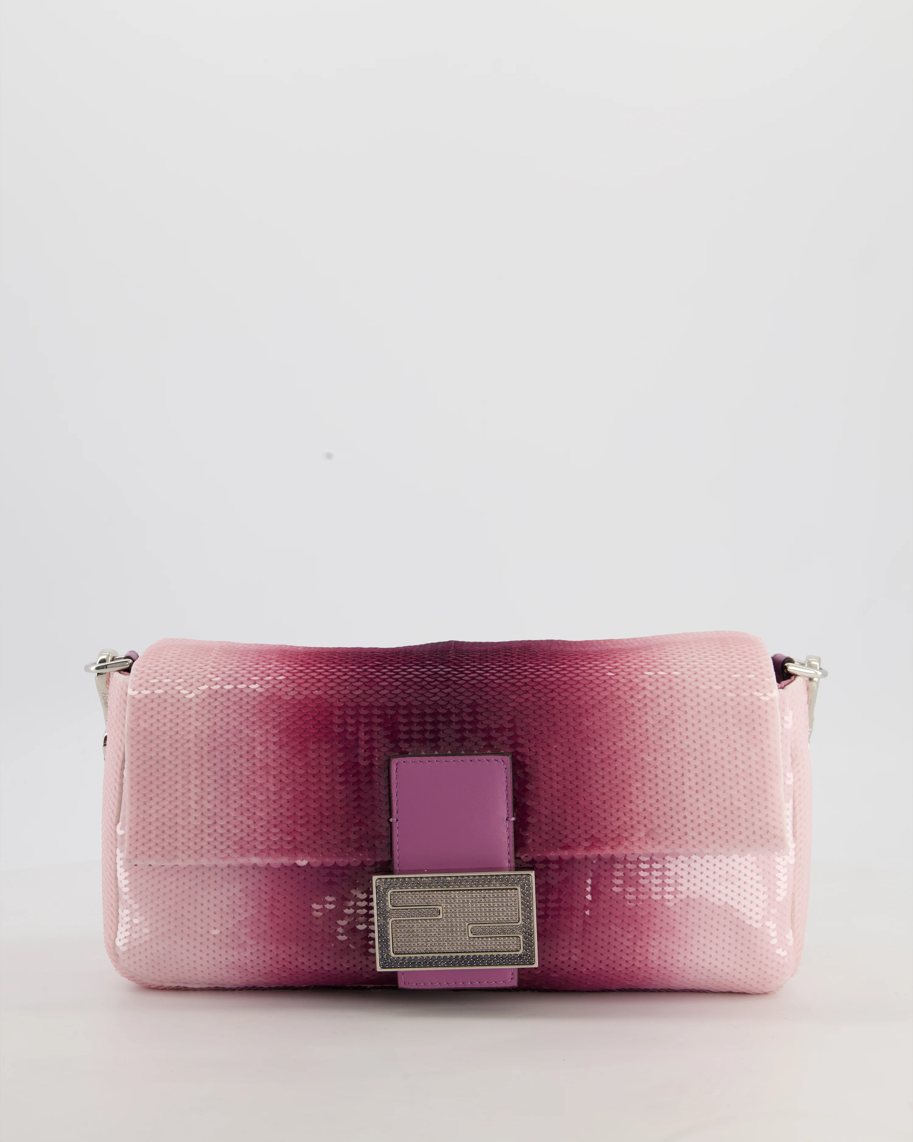 *COLLECTOR'S PIECE* Fendi x Sarah Jessica Parker Baguette Bag in Purple & Pink Degrade Sequins with Interchangeable Hardware - Image 4