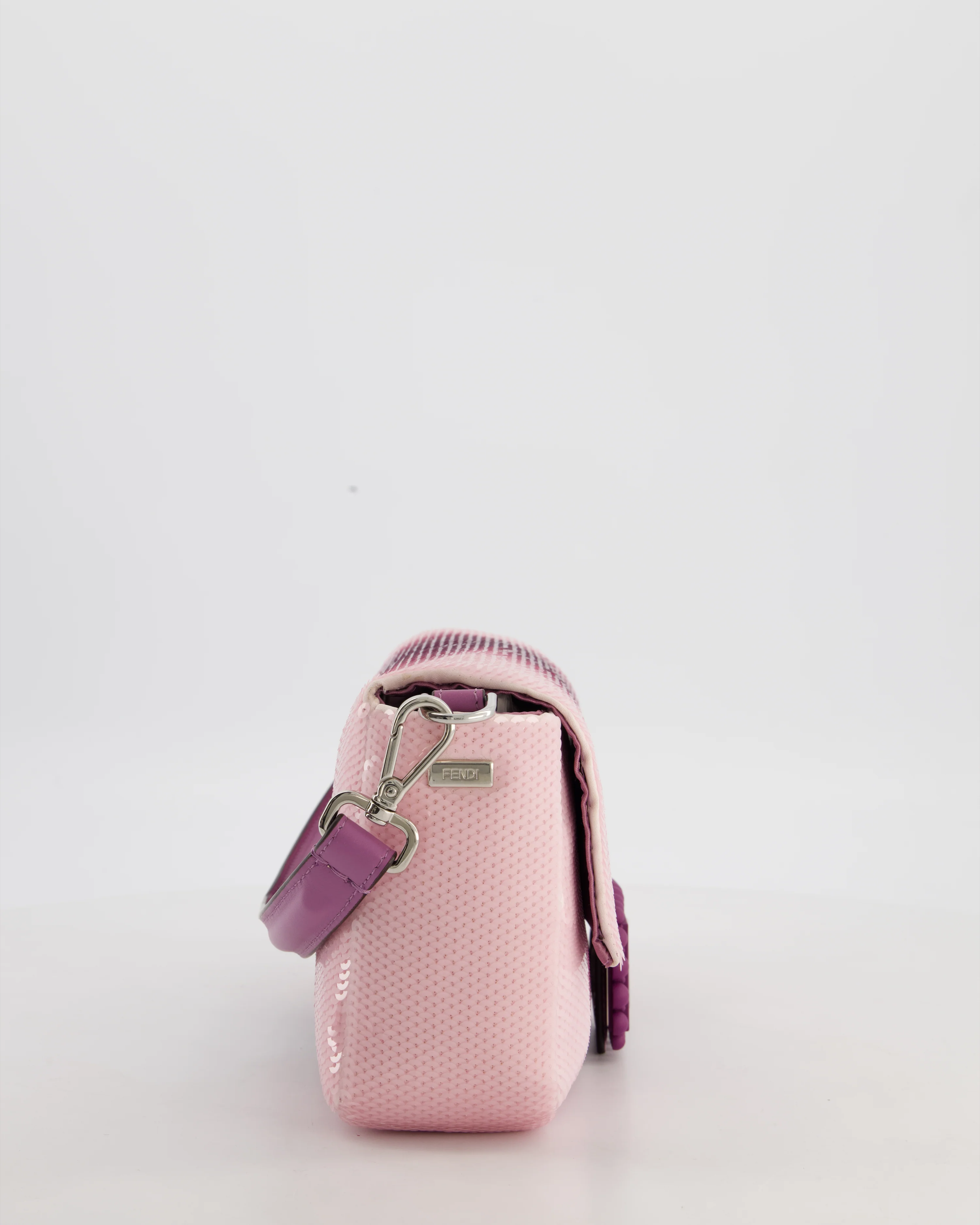 *COLLECTOR'S PIECE* Fendi x Sarah Jessica Parker Baguette Bag in Purple & Pink Degrade Sequins with Interchangeable Hardware - Image 8