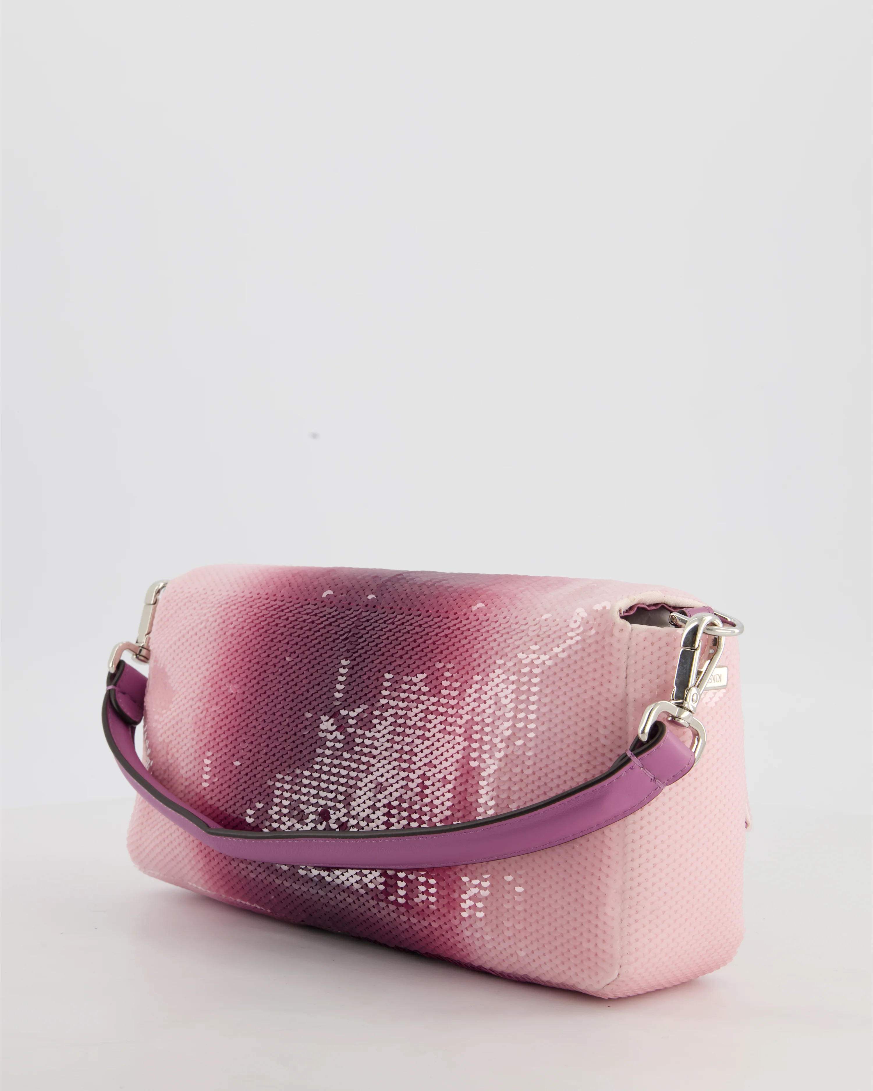 *COLLECTOR'S PIECE* Fendi x Sarah Jessica Parker Baguette Bag in Purple & Pink Degrade Sequins with Interchangeable Hardware - Image 9