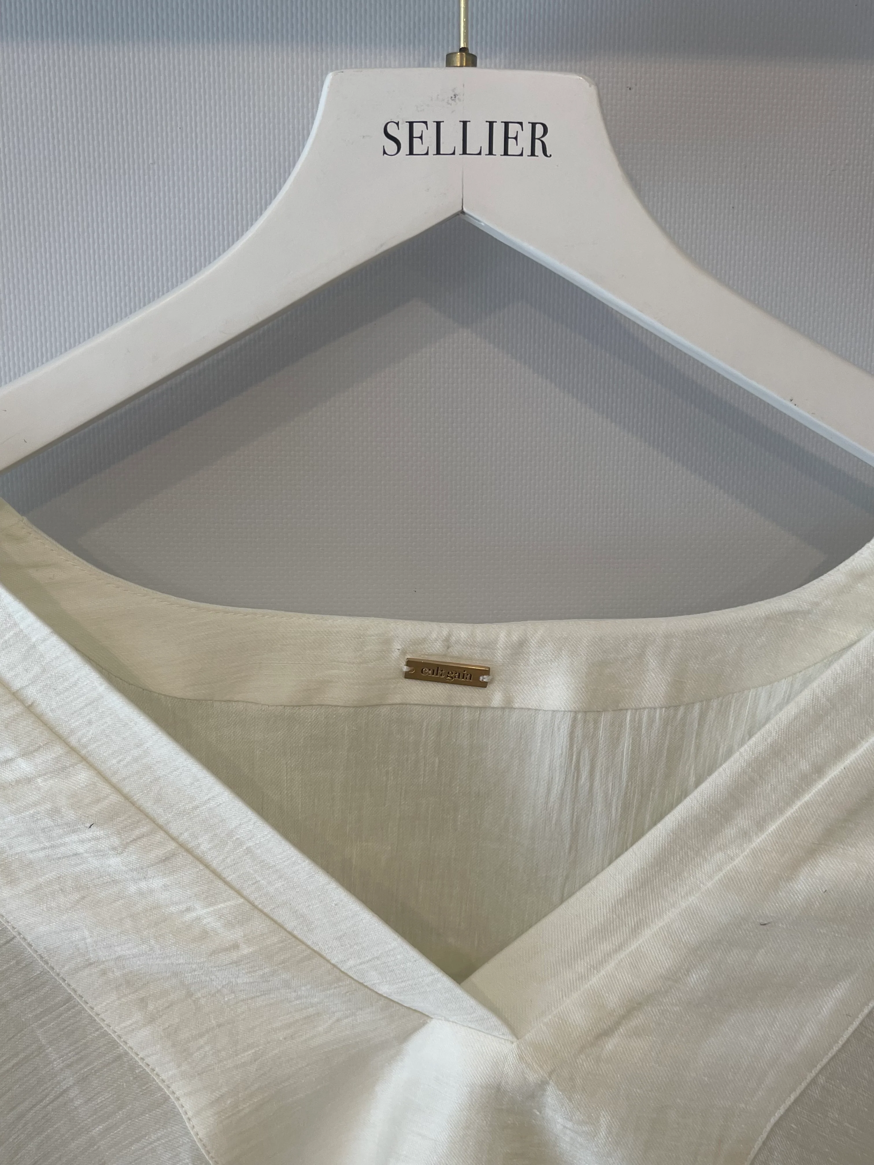 Cult Gaia White Linen Long Sleeved Rishima Cover Up Dress Size XS (UK 8) RRP £410 - Image 9