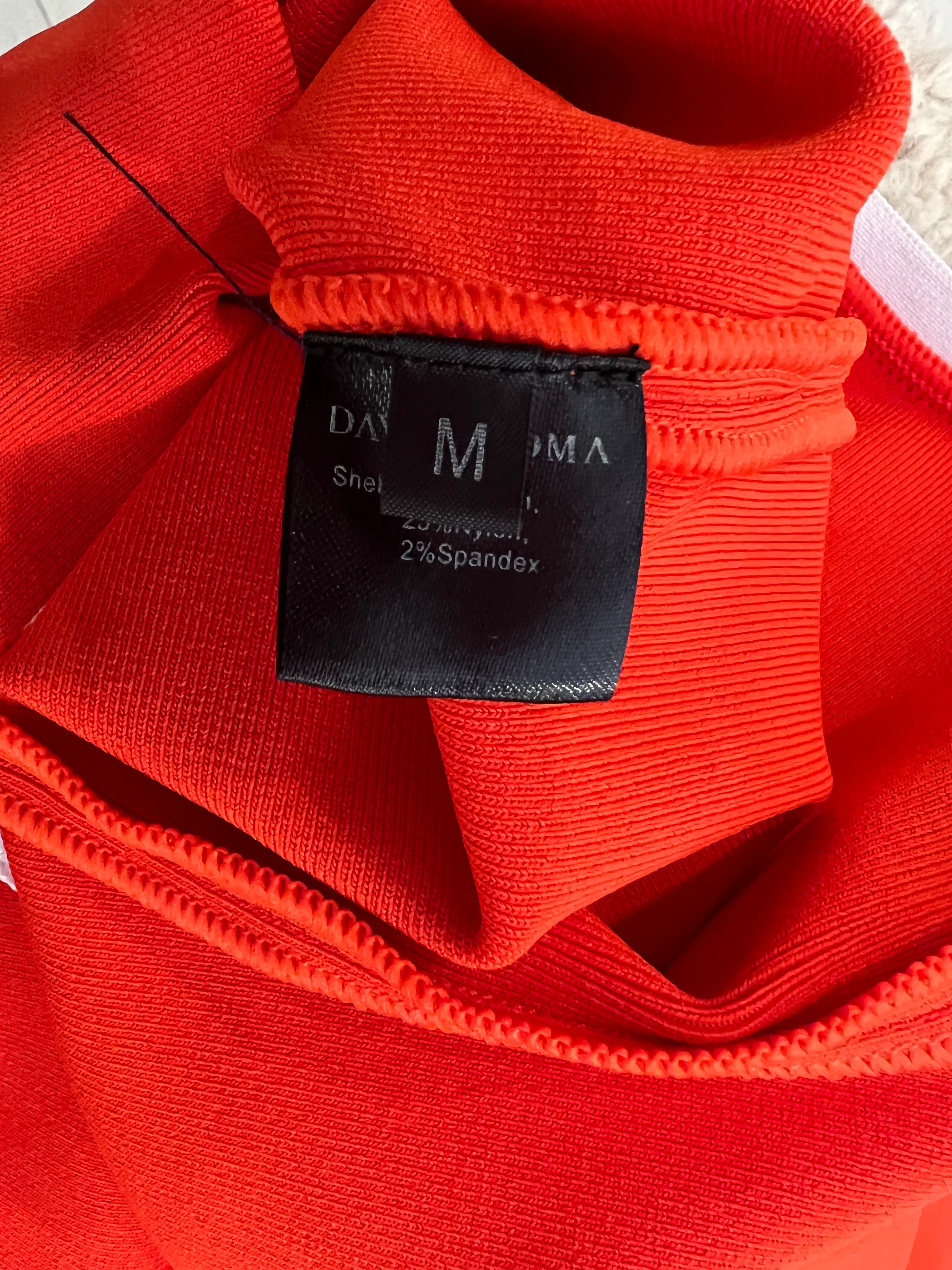 David Koma Orange and White Mini Polo Dress Size M (UK 10) RRP £590 - Image 5