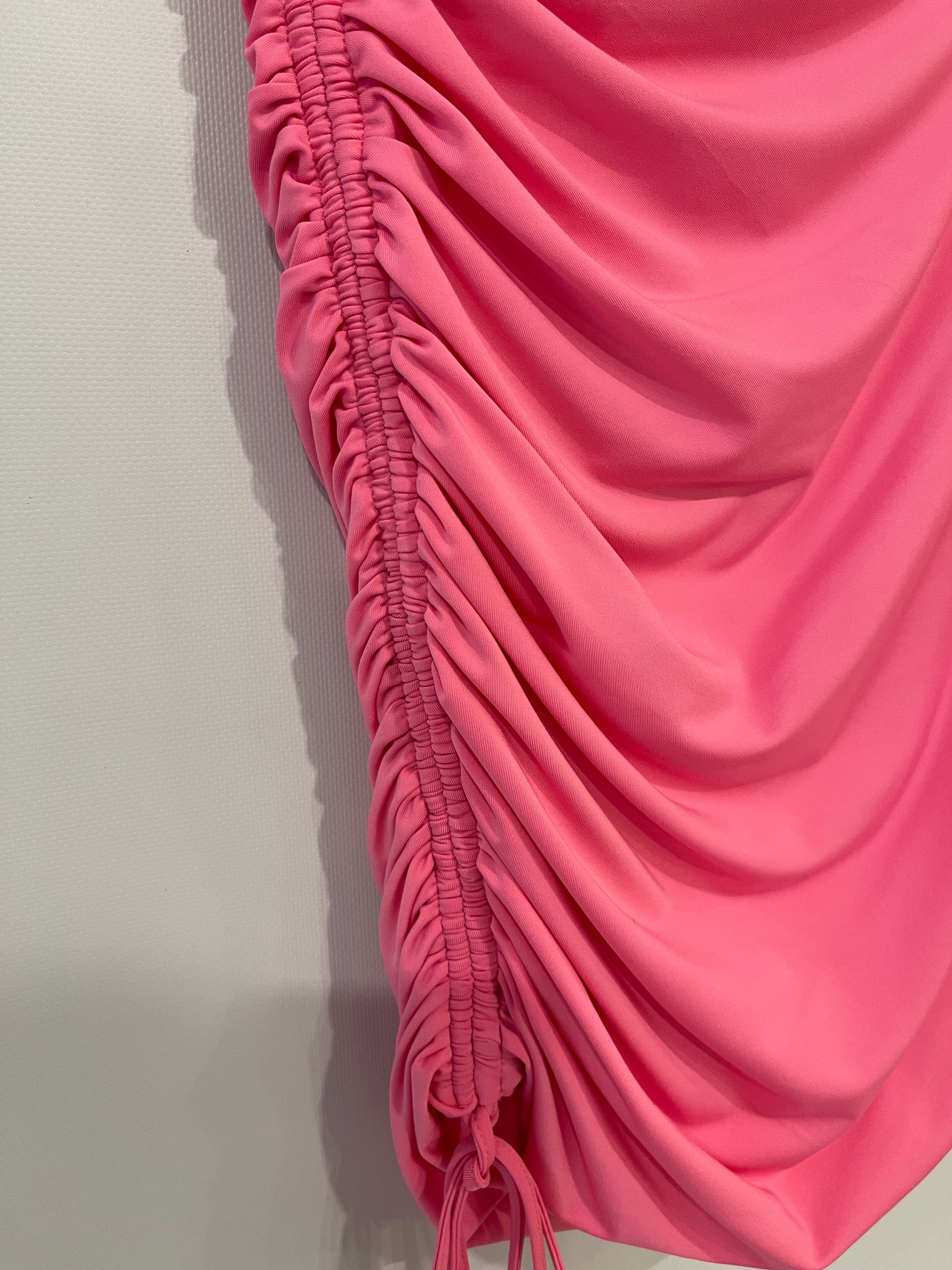 David Koma Pink Sleeveless Top and Mini Ruched Skirt Set Size UK 10 RRP £1,200 - Image 21