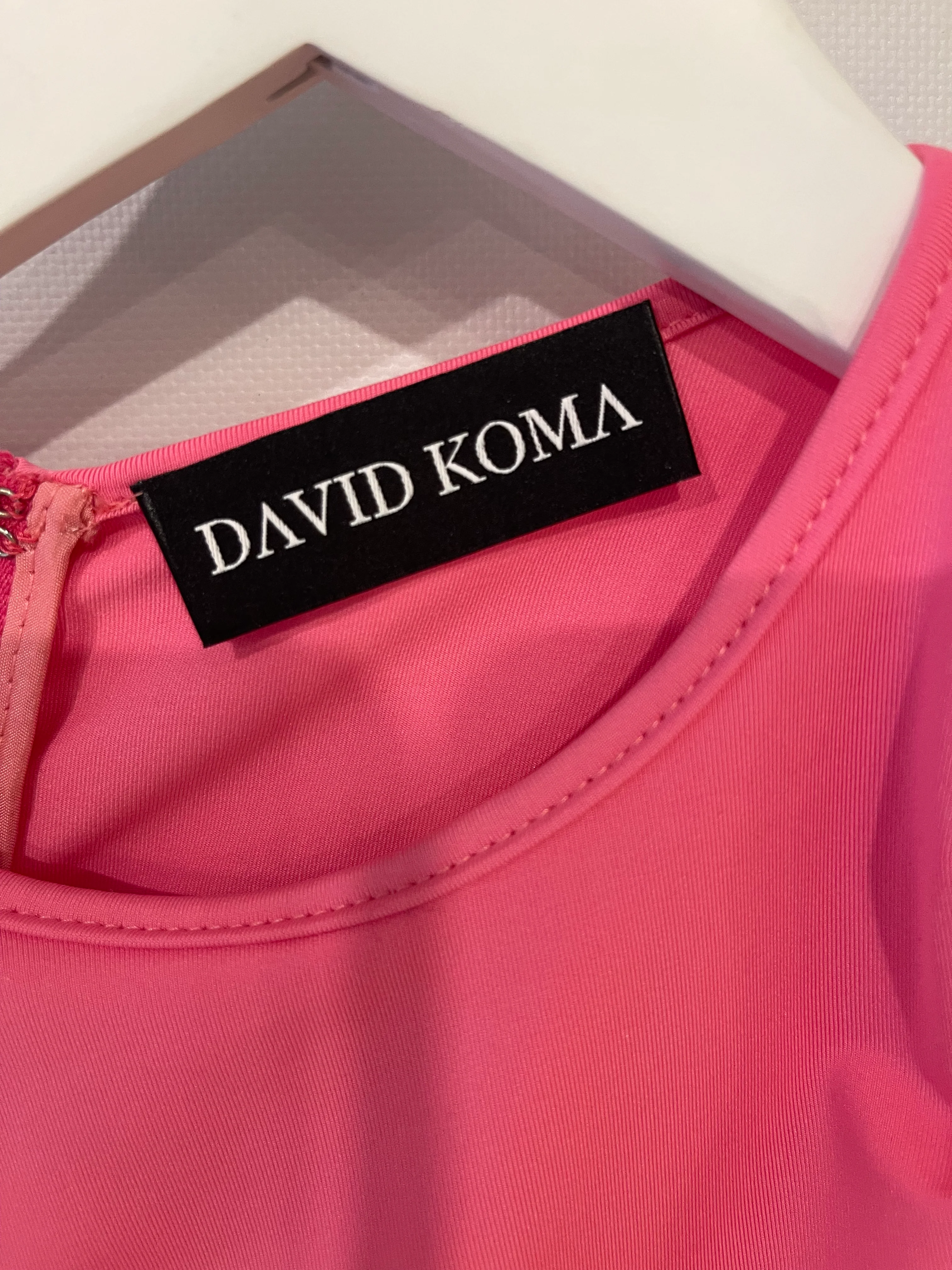 David Koma Pink Sleeveless Top and Mini Ruched Skirt Set Size UK 10 RRP £1,200 - Image 22