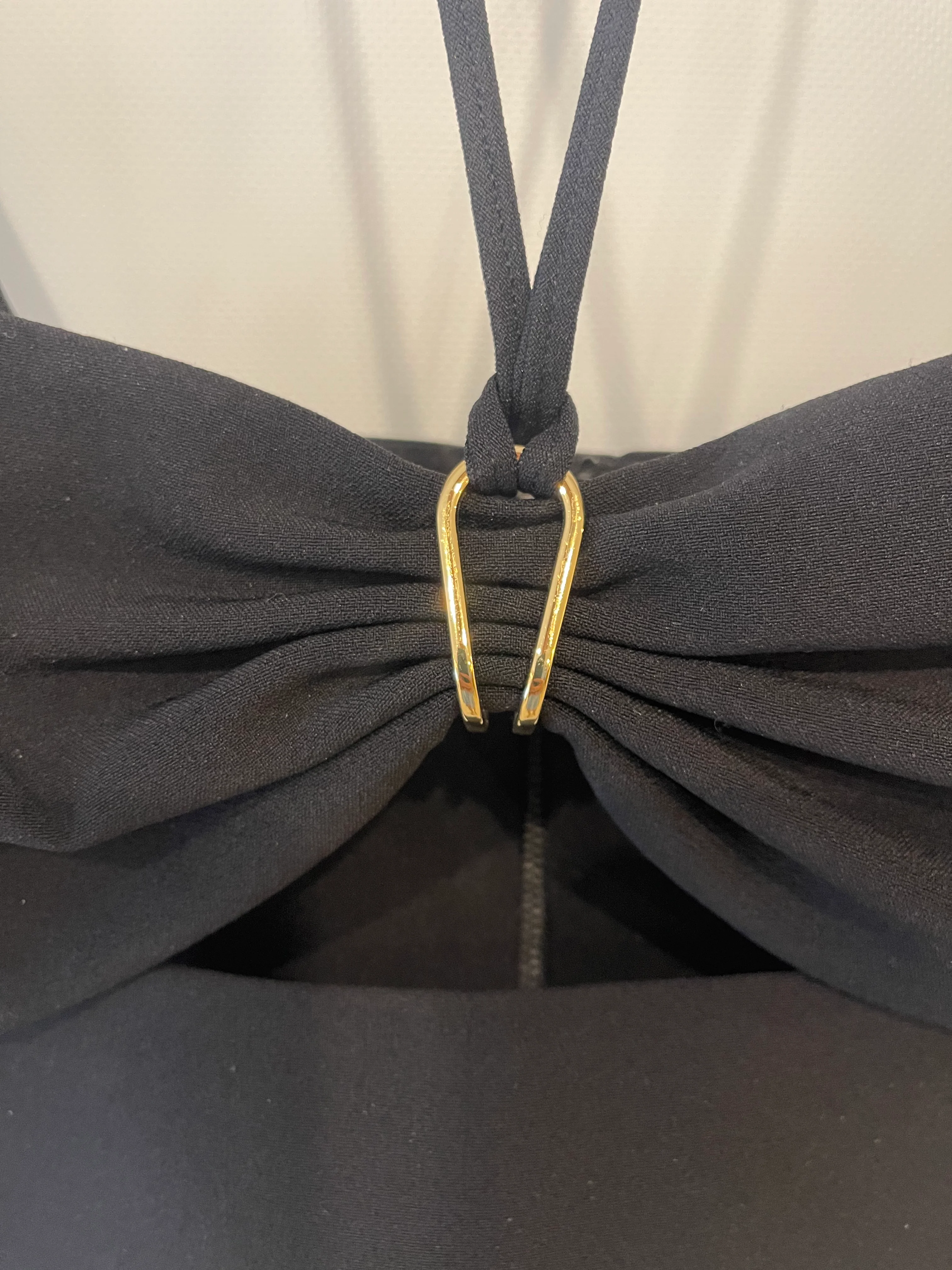 Dion Lee Black Top with Metal and Cut Out Details Size FR 36 (UK 8) - Image 6