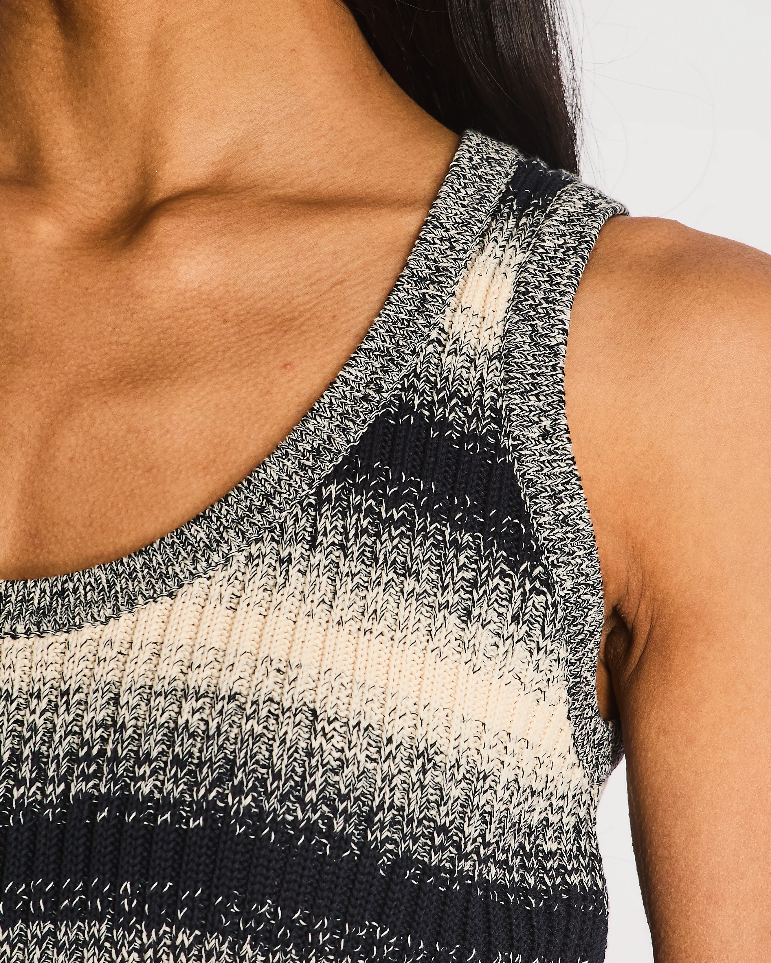 Christian Dior Navy and White Striped Knit Vest Top Size FR 38 (UK 10) - Image 4