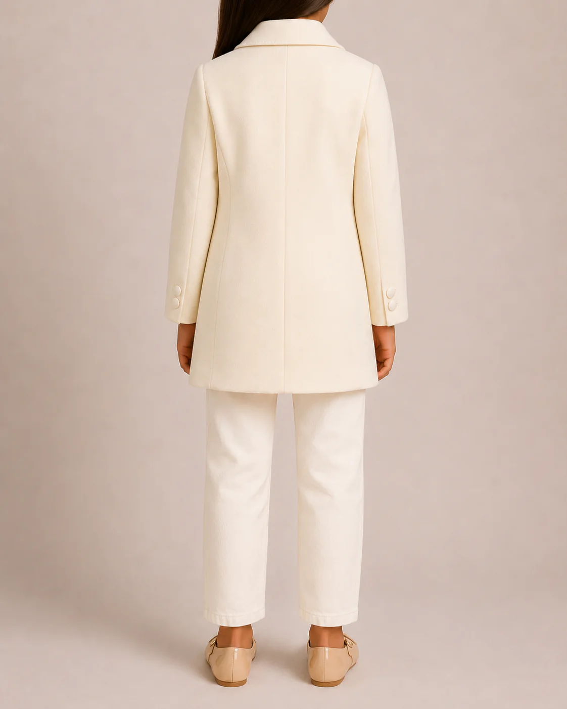Dolce & Gabbana Kids Ivory Cady Double-Breasted Coat Size 8 years RRP £1,100 - Image 2