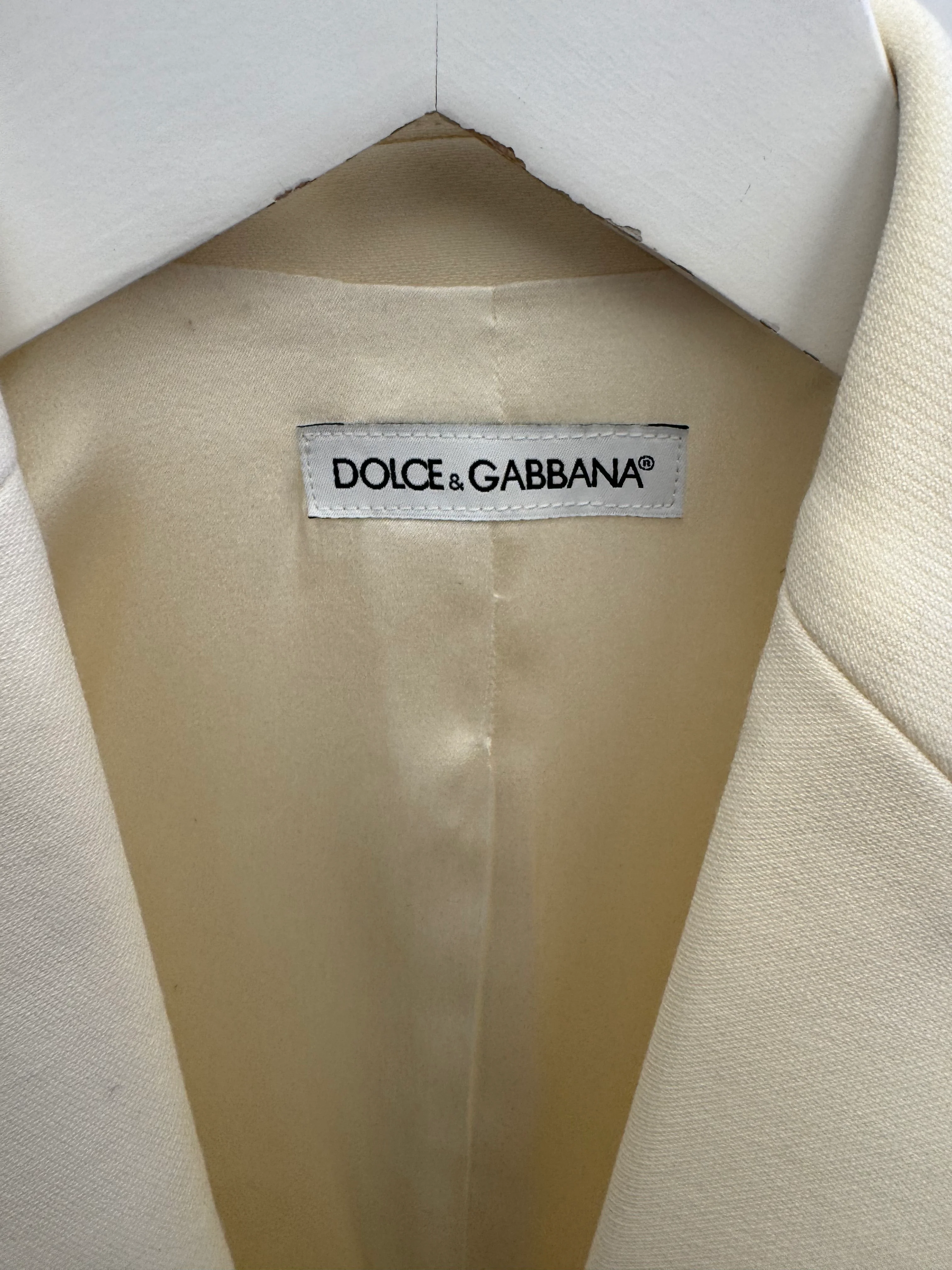 Dolce & Gabbana Kids Ivory Cady Double-Breasted Coat Size 8 years RRP £1,100 - Image 3