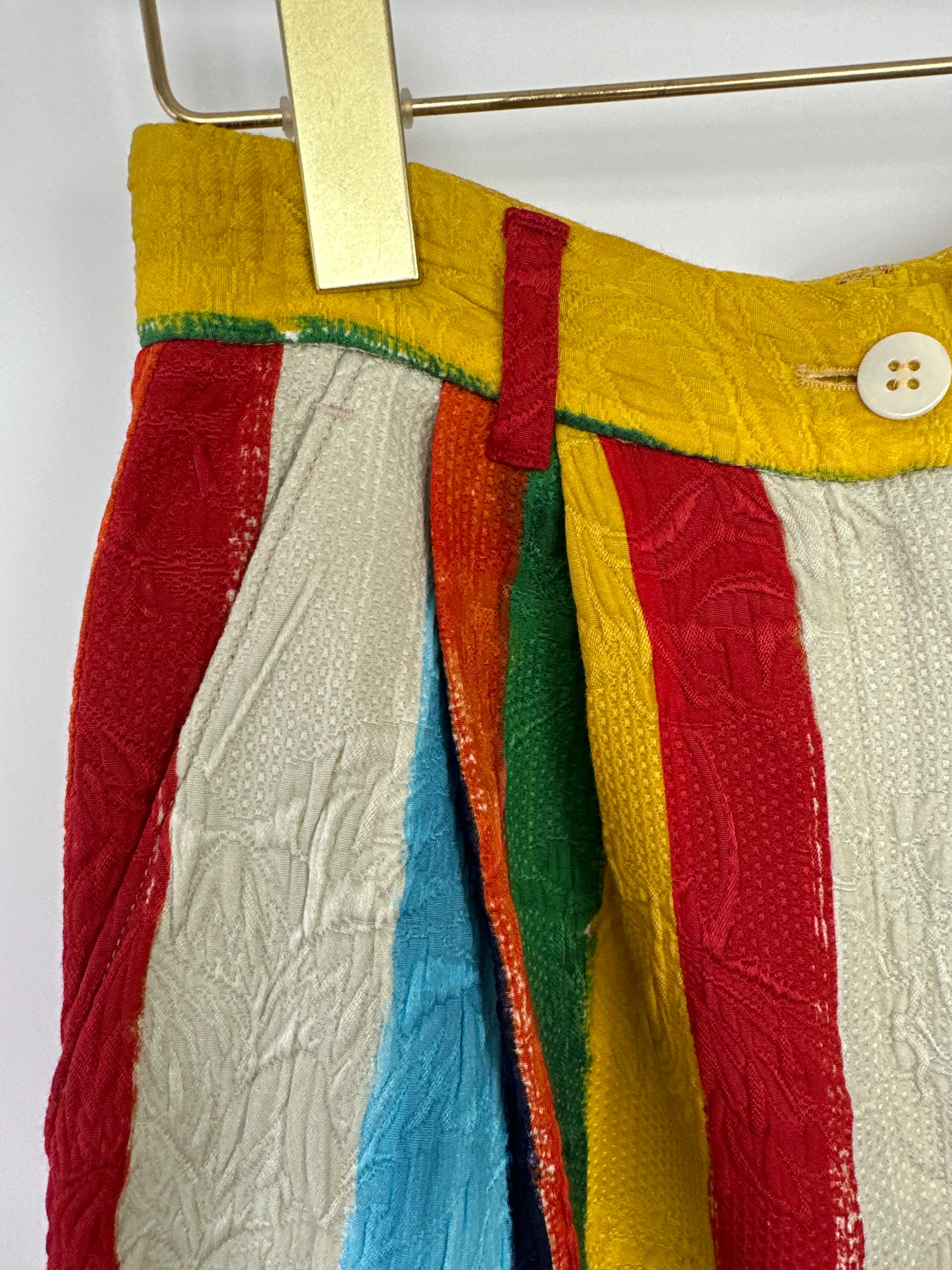 Dolce & Gabbana Multi-Colour Striped Jacquard High-Waist Shorts Size IT 38 (UK 6) - Image 10