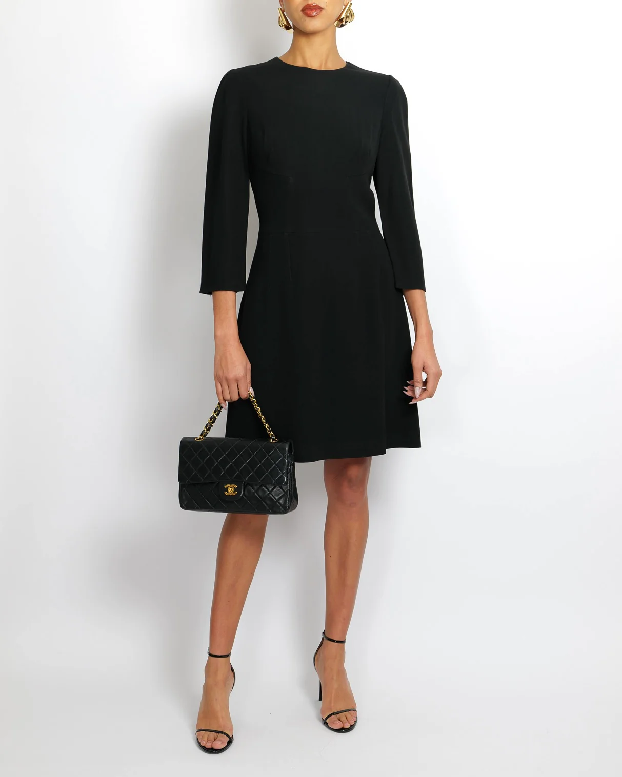 Dolce & Gabbana Black Long-Sleeved Mini Dress Size IT 44 (UK 12)