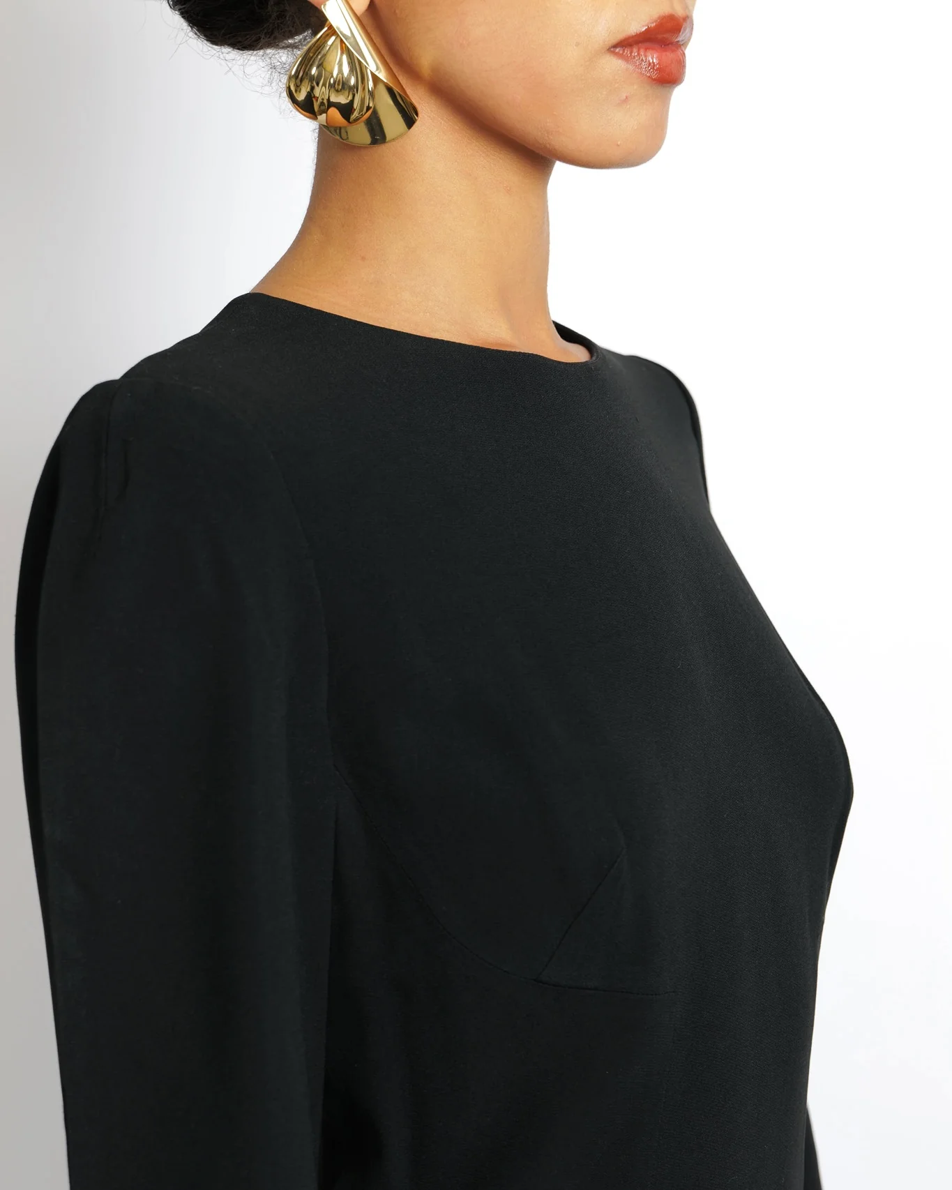 Dolce & Gabbana Black Long-Sleeved Mini Dress Size IT 44 (UK 12) - Image 3