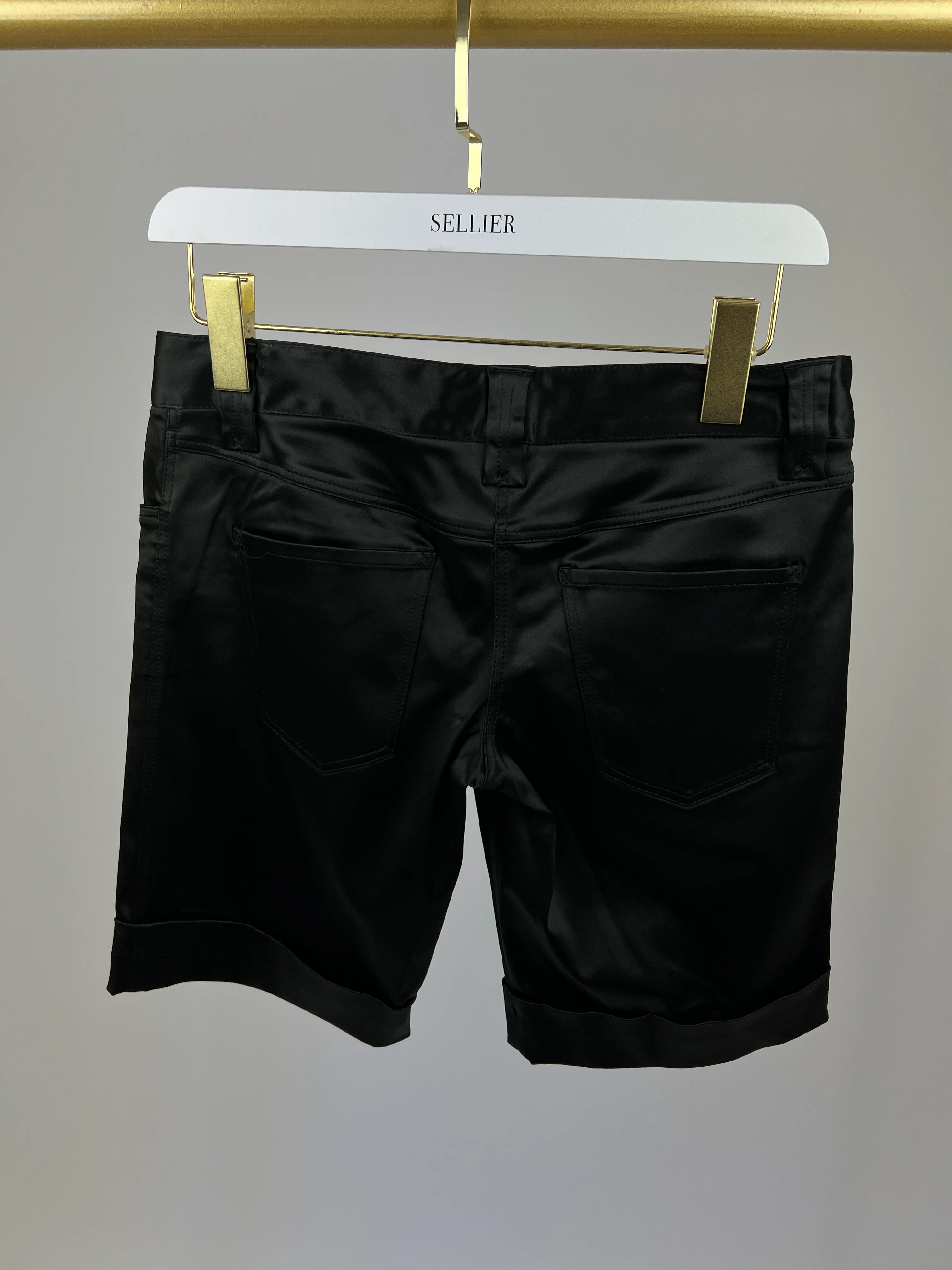 Dolce & Gabbana Black Satin Long Shorts Size IT 38 (UK 6) - Image 3