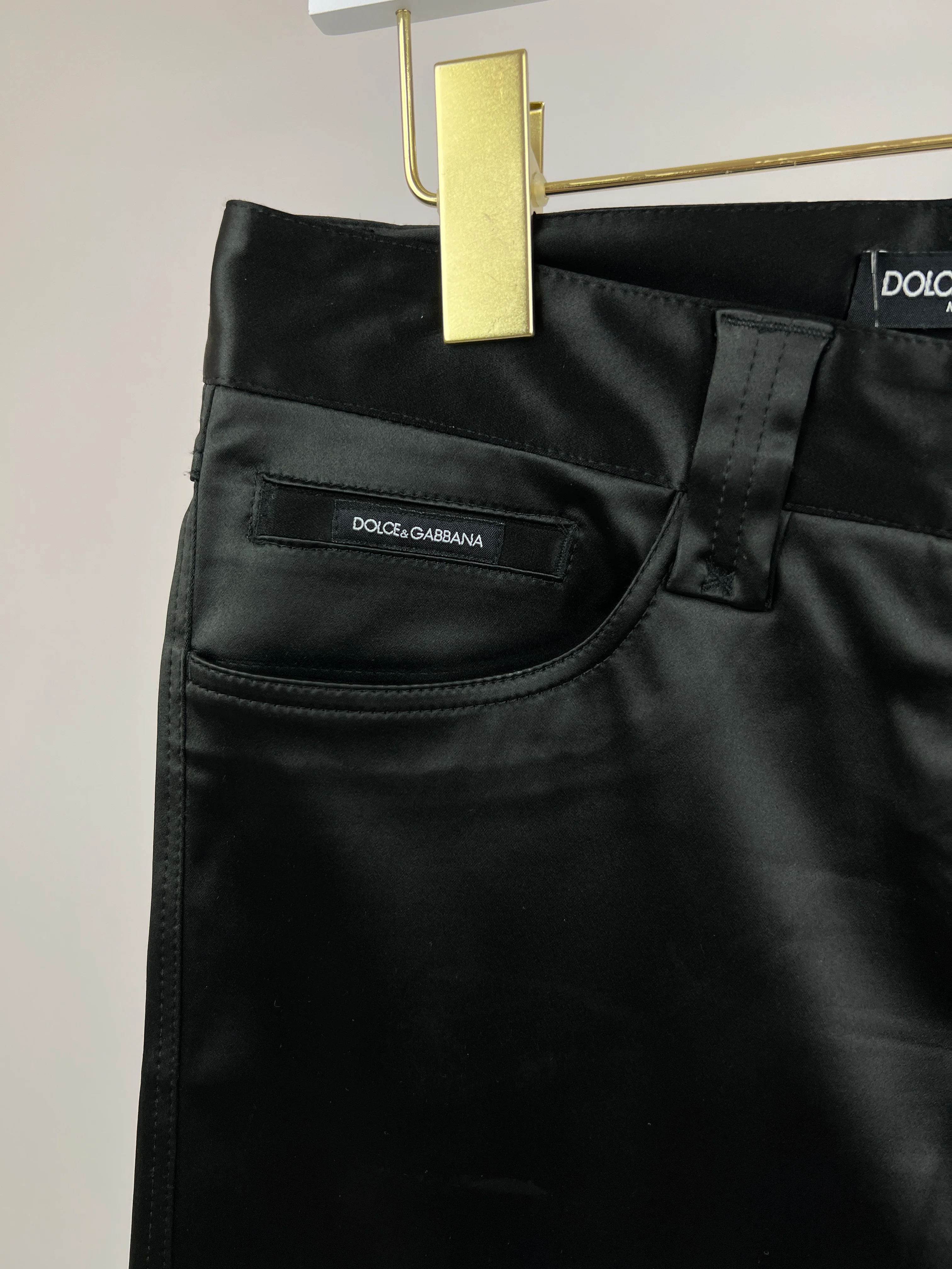 Dolce & Gabbana Black Satin Long Shorts Size IT 38 (UK 6) - Image 5