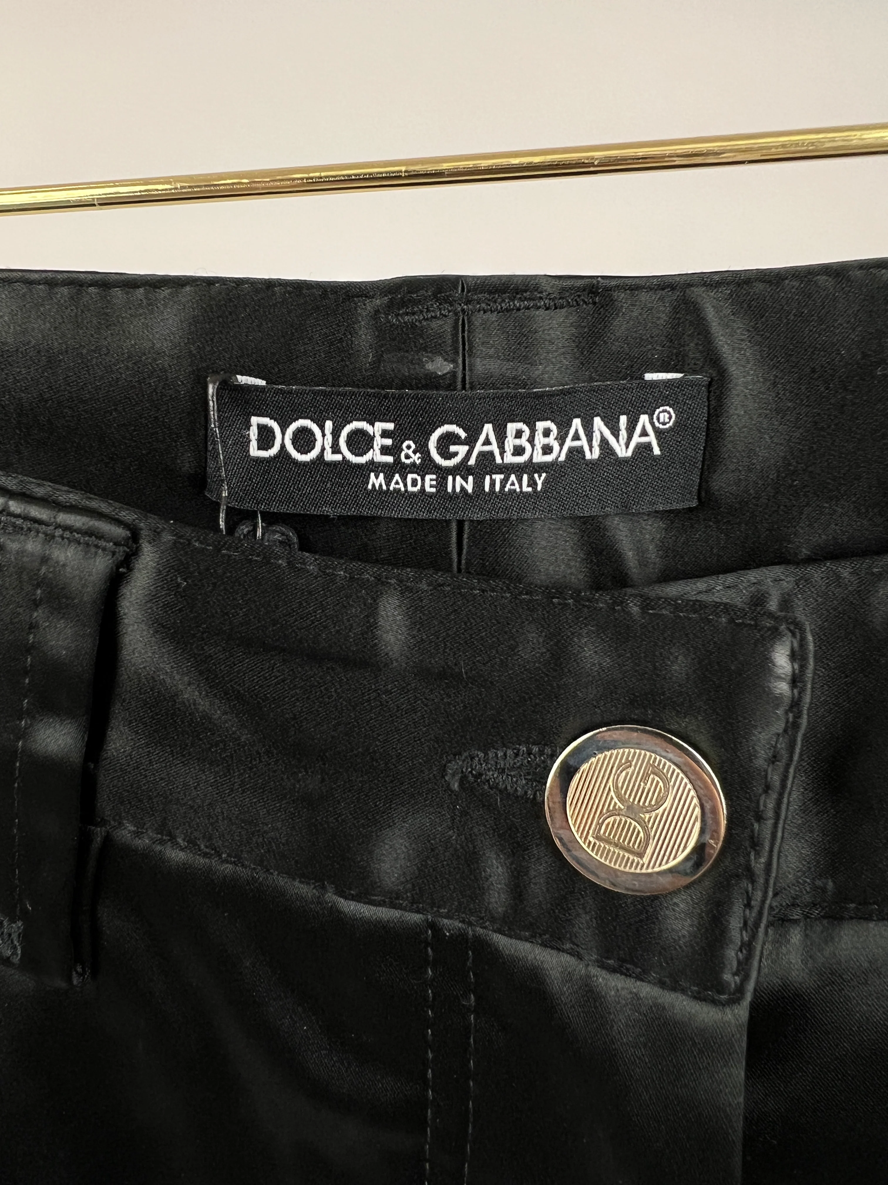 Dolce & Gabbana Black Satin Long Shorts Size IT 38 (UK 6) - Image 7