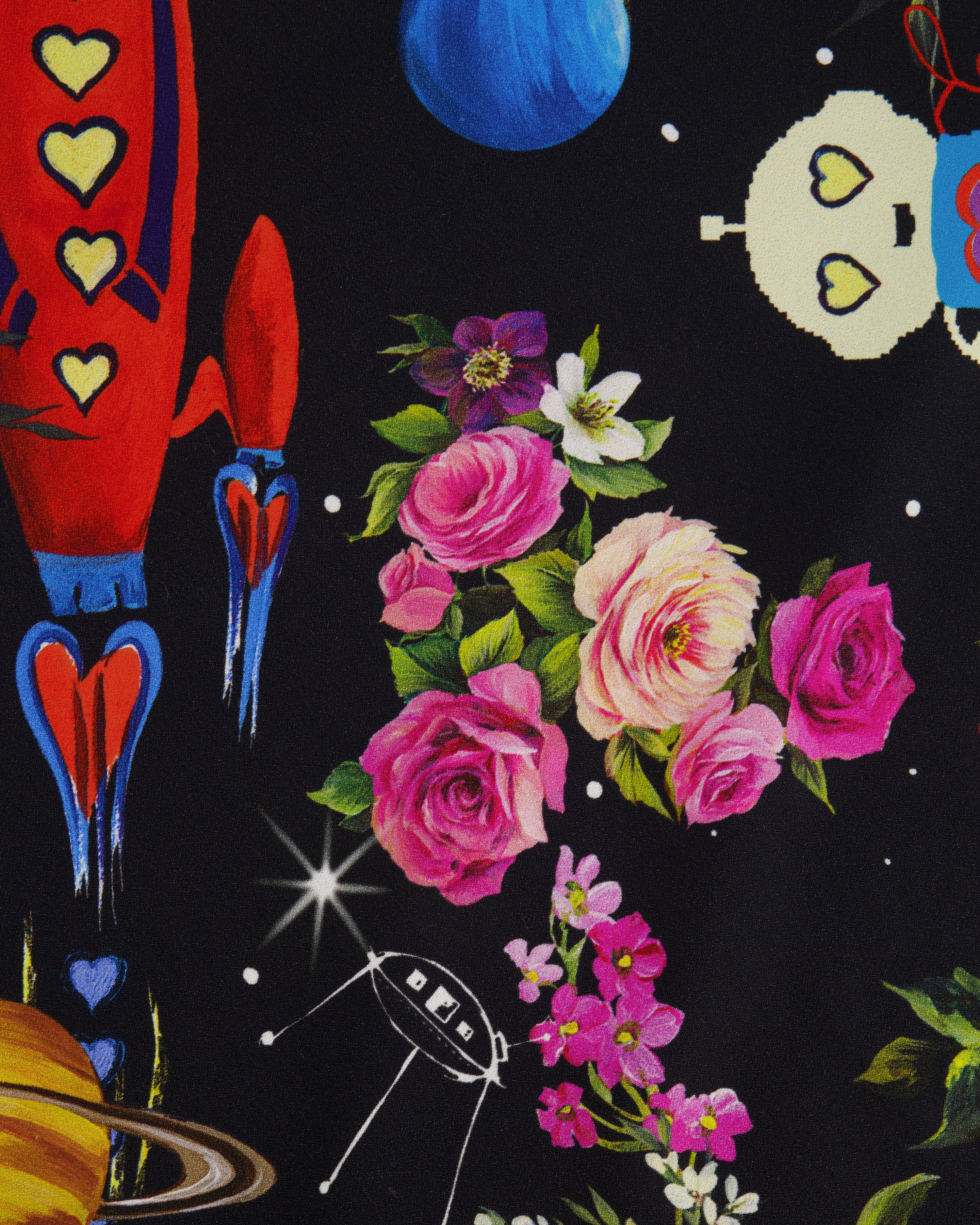 Dolce & Gabbana Black Silk Sleeveless Dress with Floral Prints Size IT 40 (UK 8) - Image 8