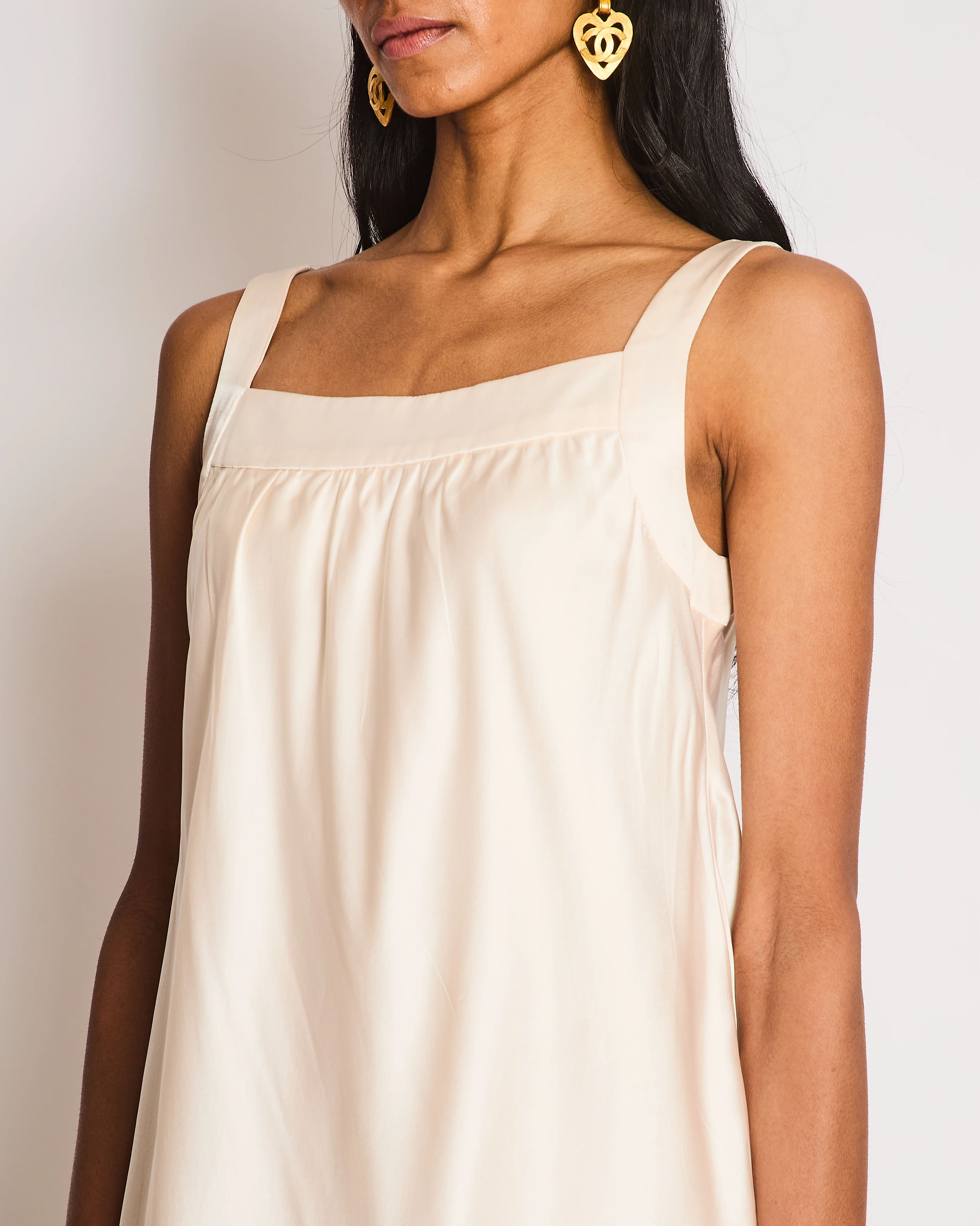 Dolce & Gabbana Ivory Silk Ballon Short Dress Size IT 40 (UK 8) - Image 3