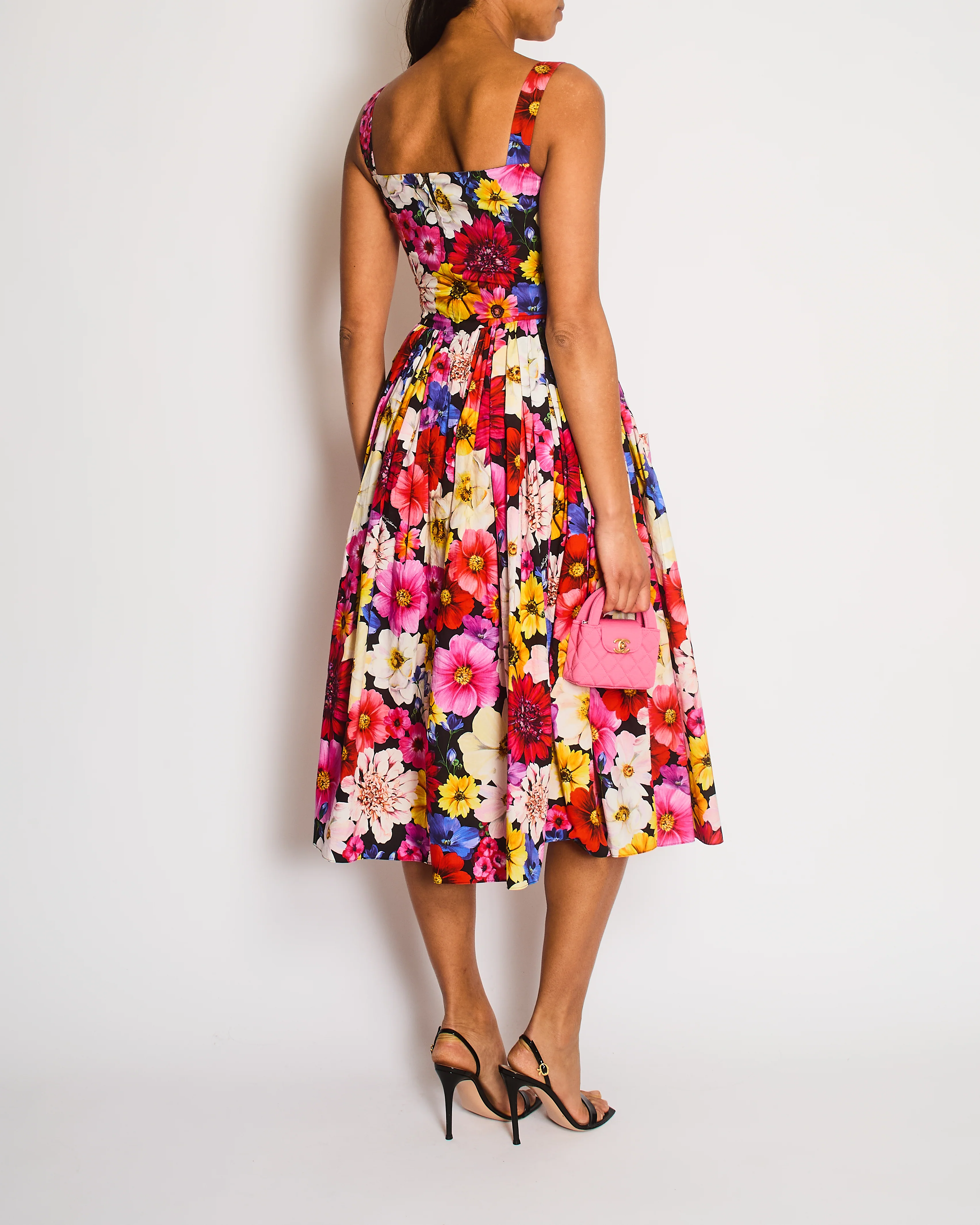 Dolce Gabbana Floral Poplin Midi Dress Size IT 38 (UK 6) - Image 5
