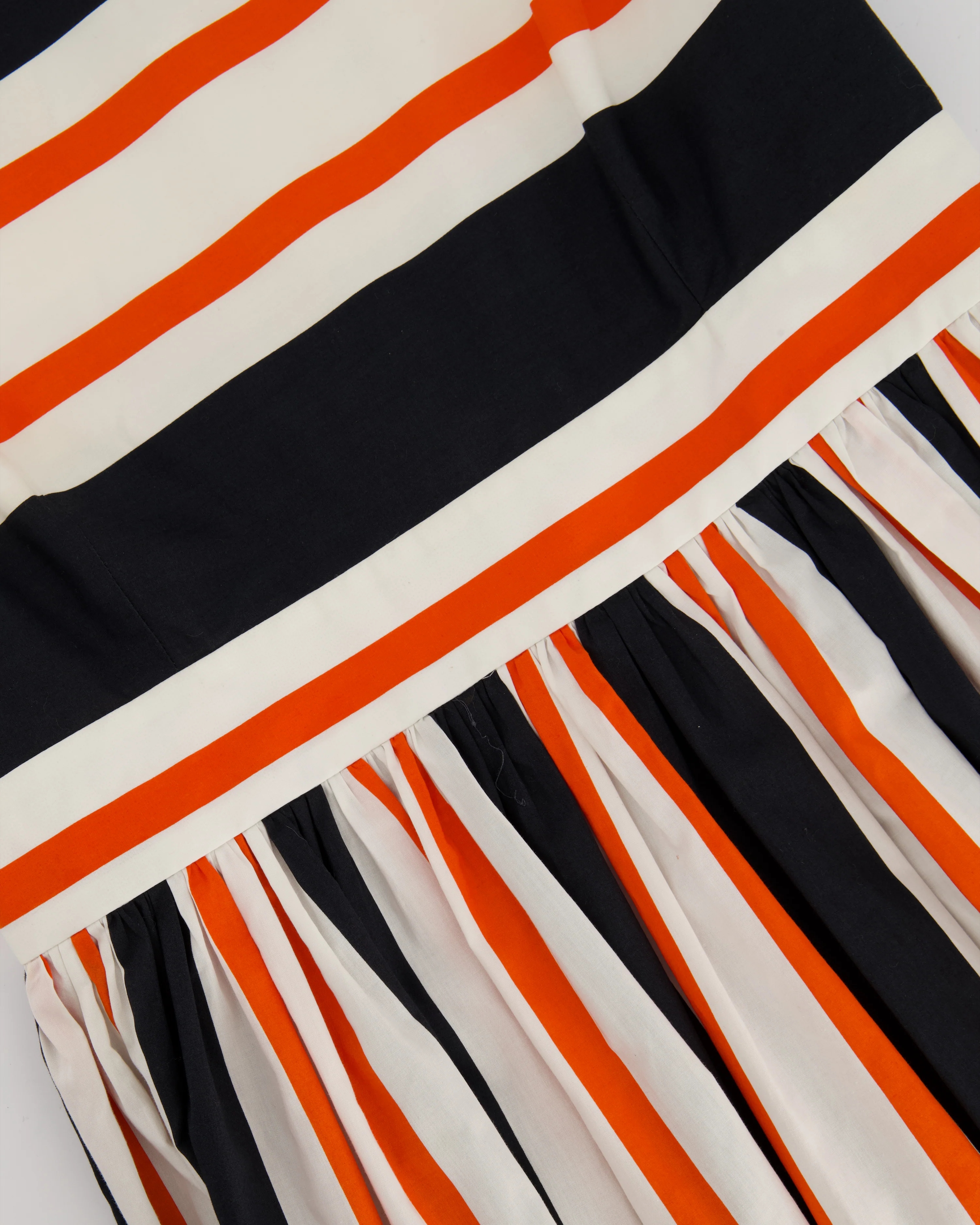 Dolce & Gabbana Red Striped Print Halter Neck Pleated Midi Dress IT 44 (UK 12) - Image 9