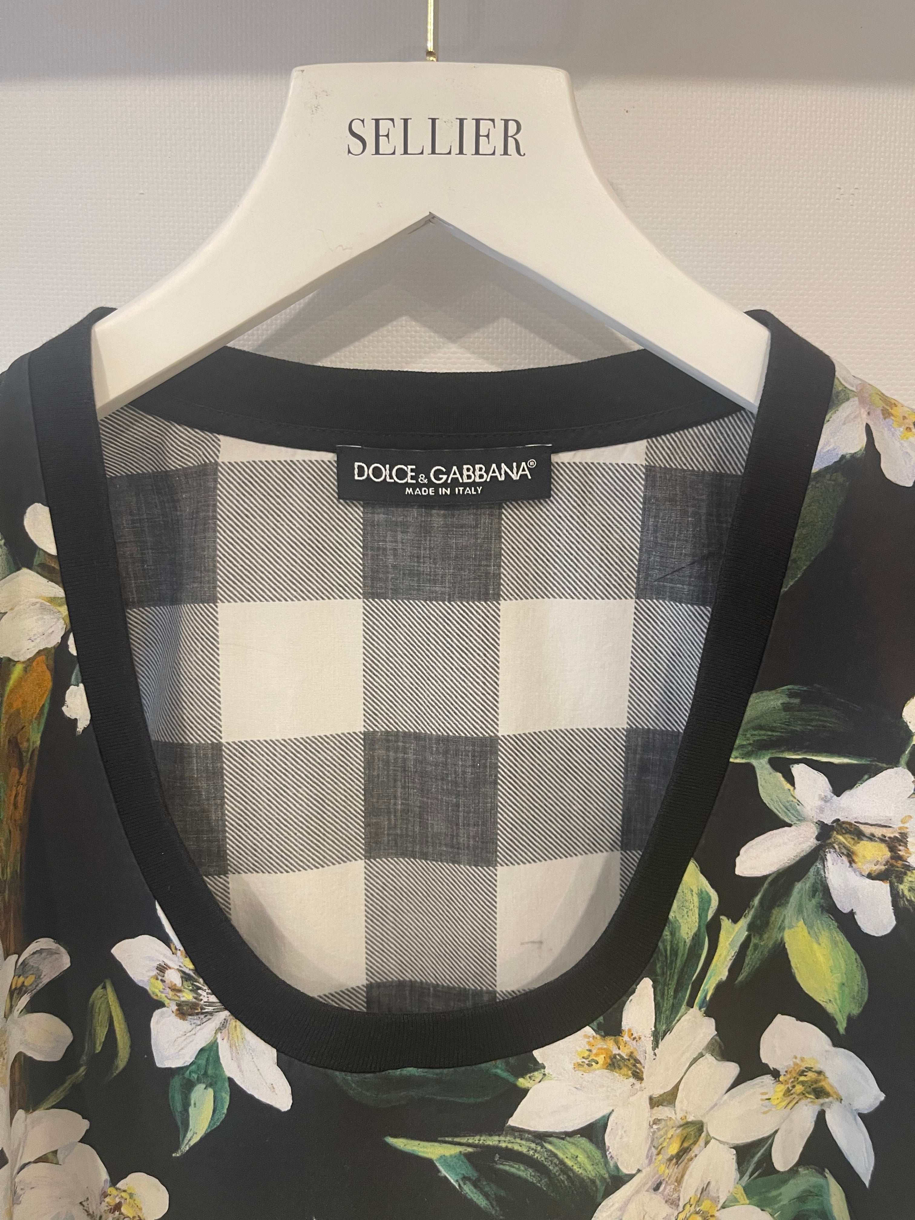 Dolce Gabbana Black and White Print Floral Top Size IT 36 (UK 4) - Image 6