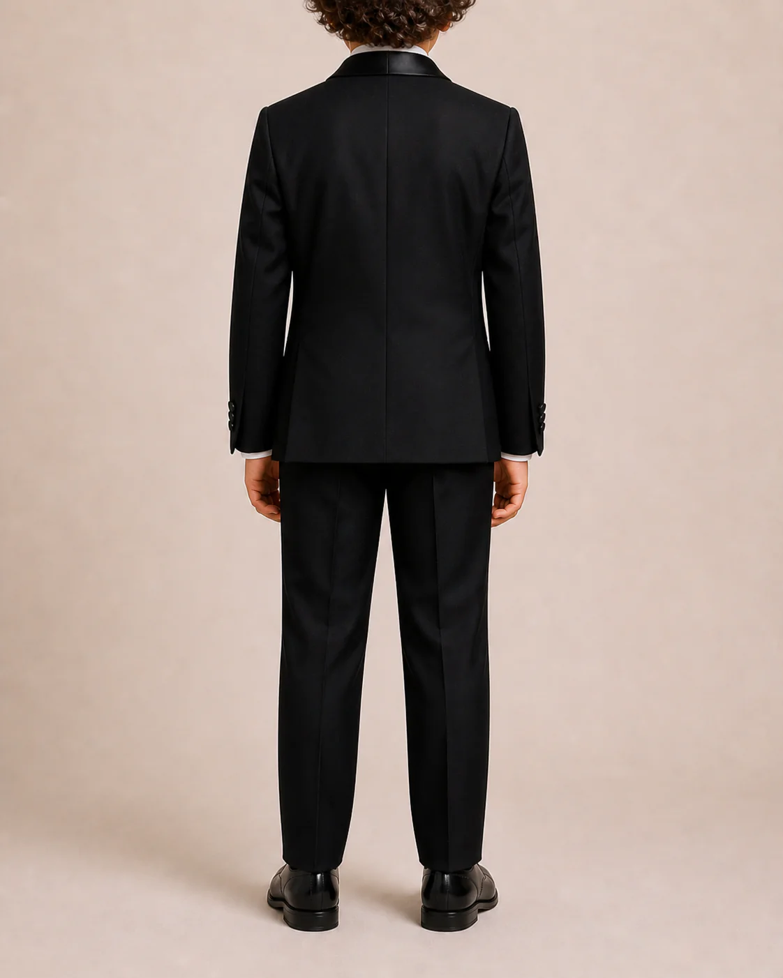 Elie Saab Kids and Multibrand Black Satin Jacket, Trousers, Waistband and Bow Tie Tuxedo Set Size 10 years - Image 2
