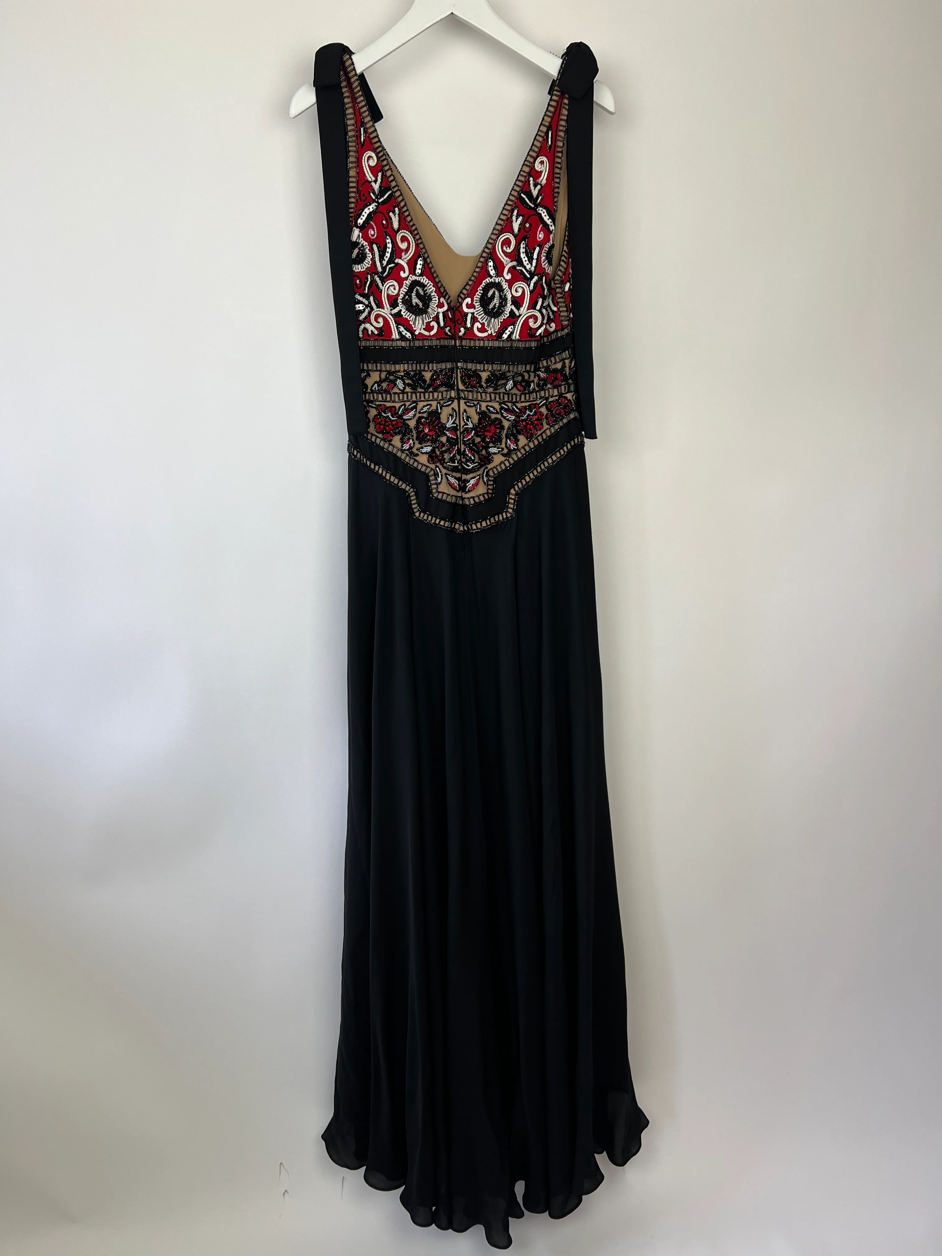 Elie Saab Black Floral Embellished Maxi Gown Size 34 (UK 6) - Image 12