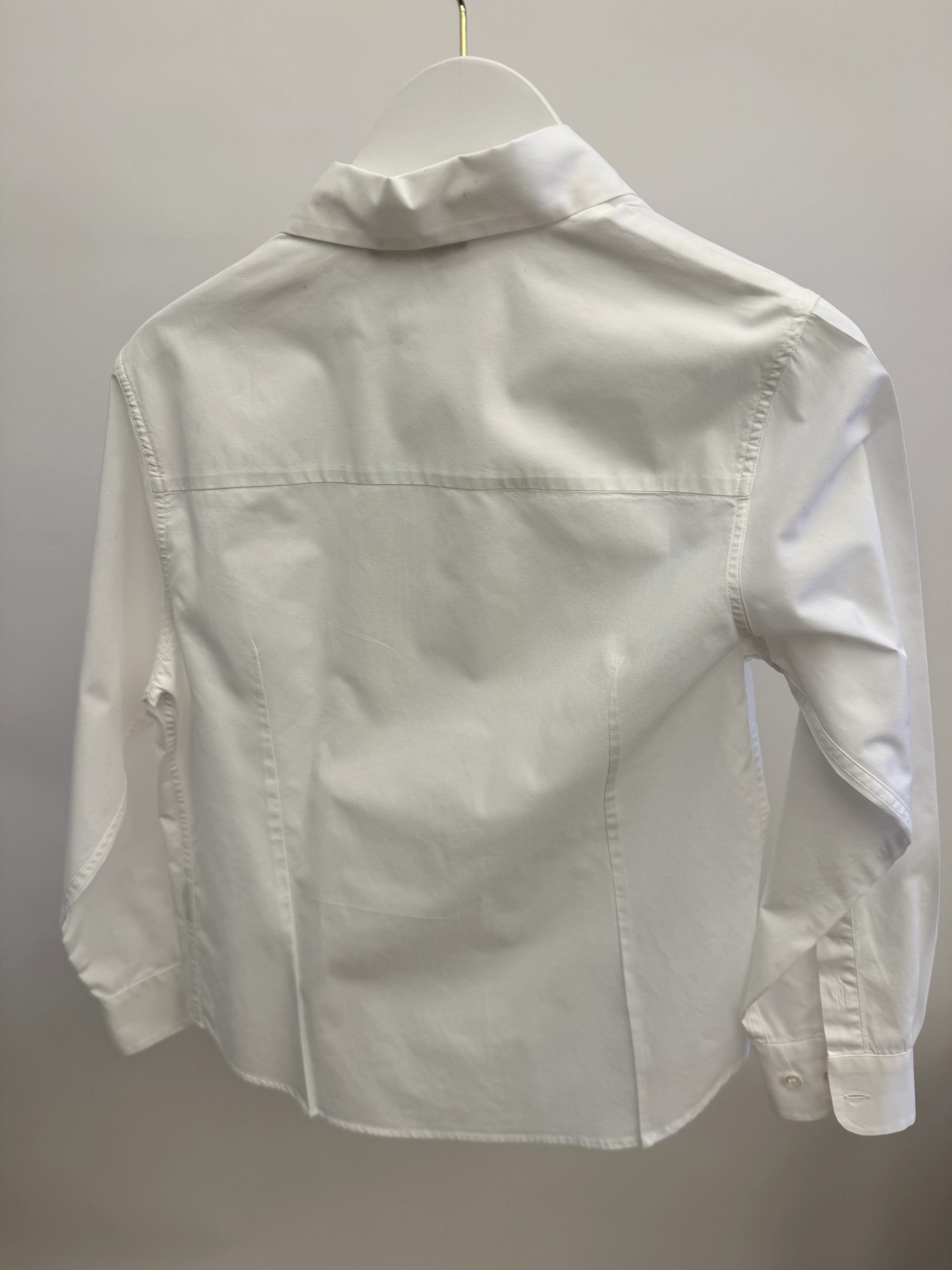 Elie Saab Kids White Cotton Shirt with Embroidered Logo Detail Size 10 years - Image 5