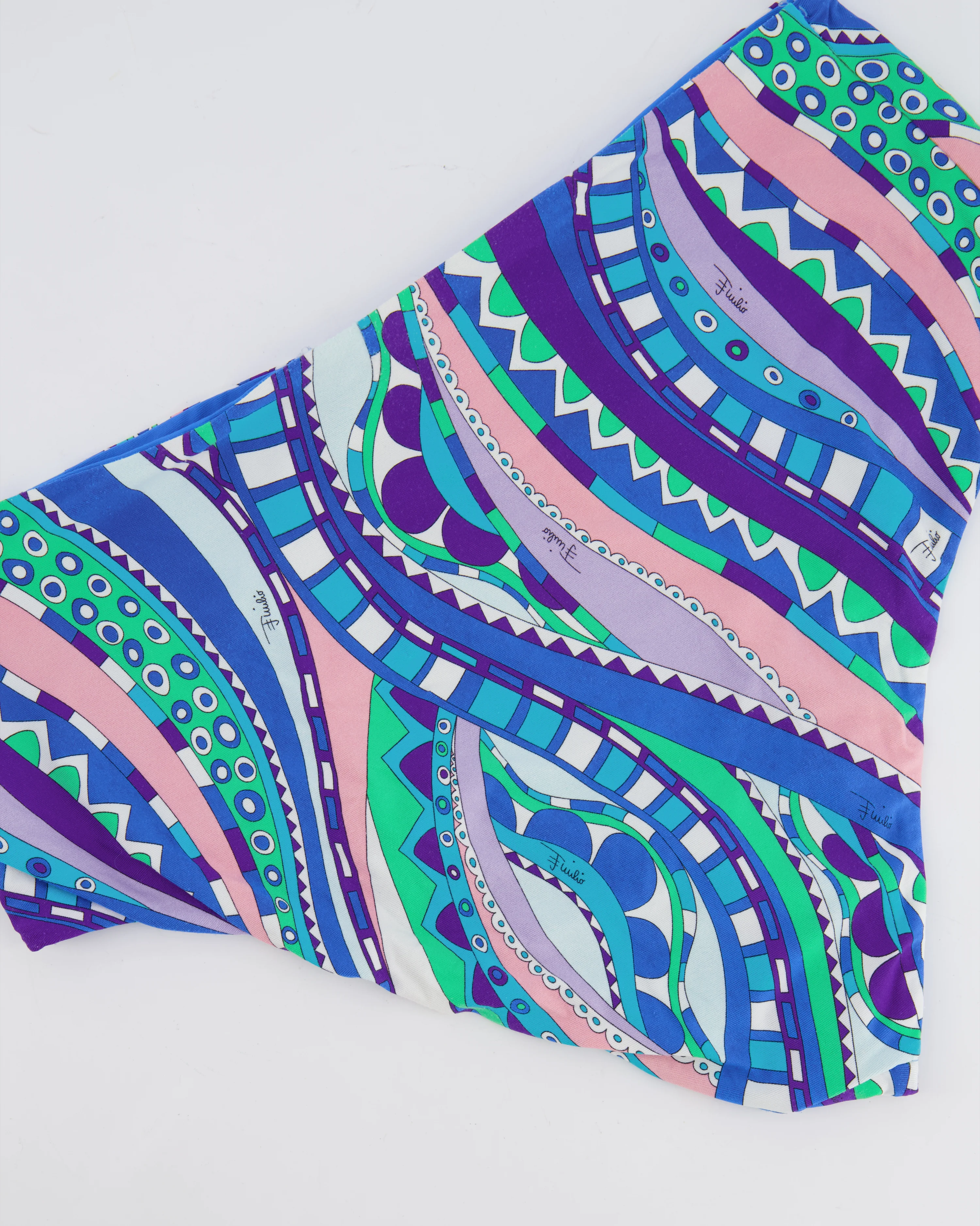 Emilio Pucci Blue and Multicolour Two Piece Bikini Set Size IT 44 (UK 12) - Image 7