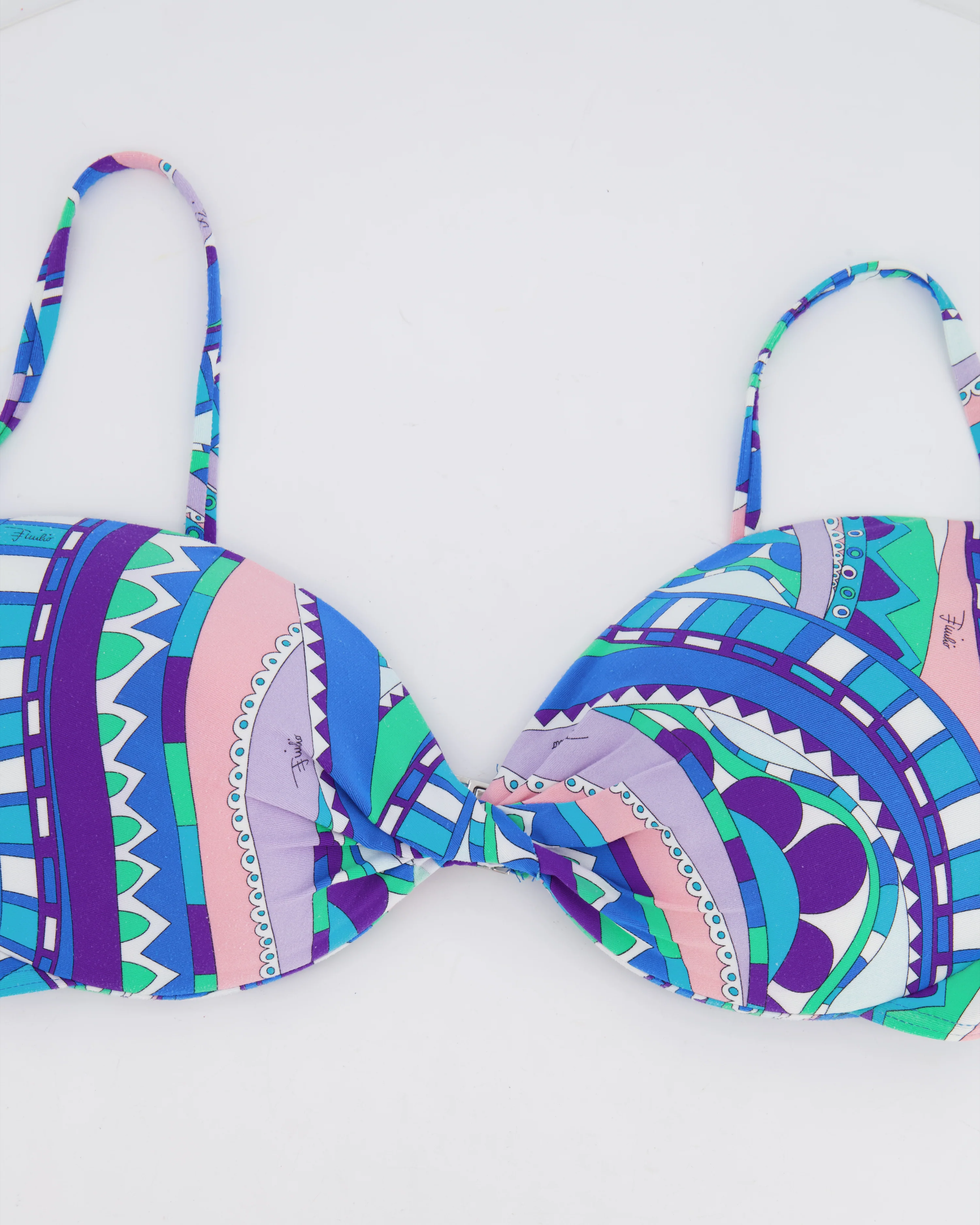 Emilio Pucci Blue and Multicolour Two Piece Bikini Set Size IT 44 (UK 12) - Image 8