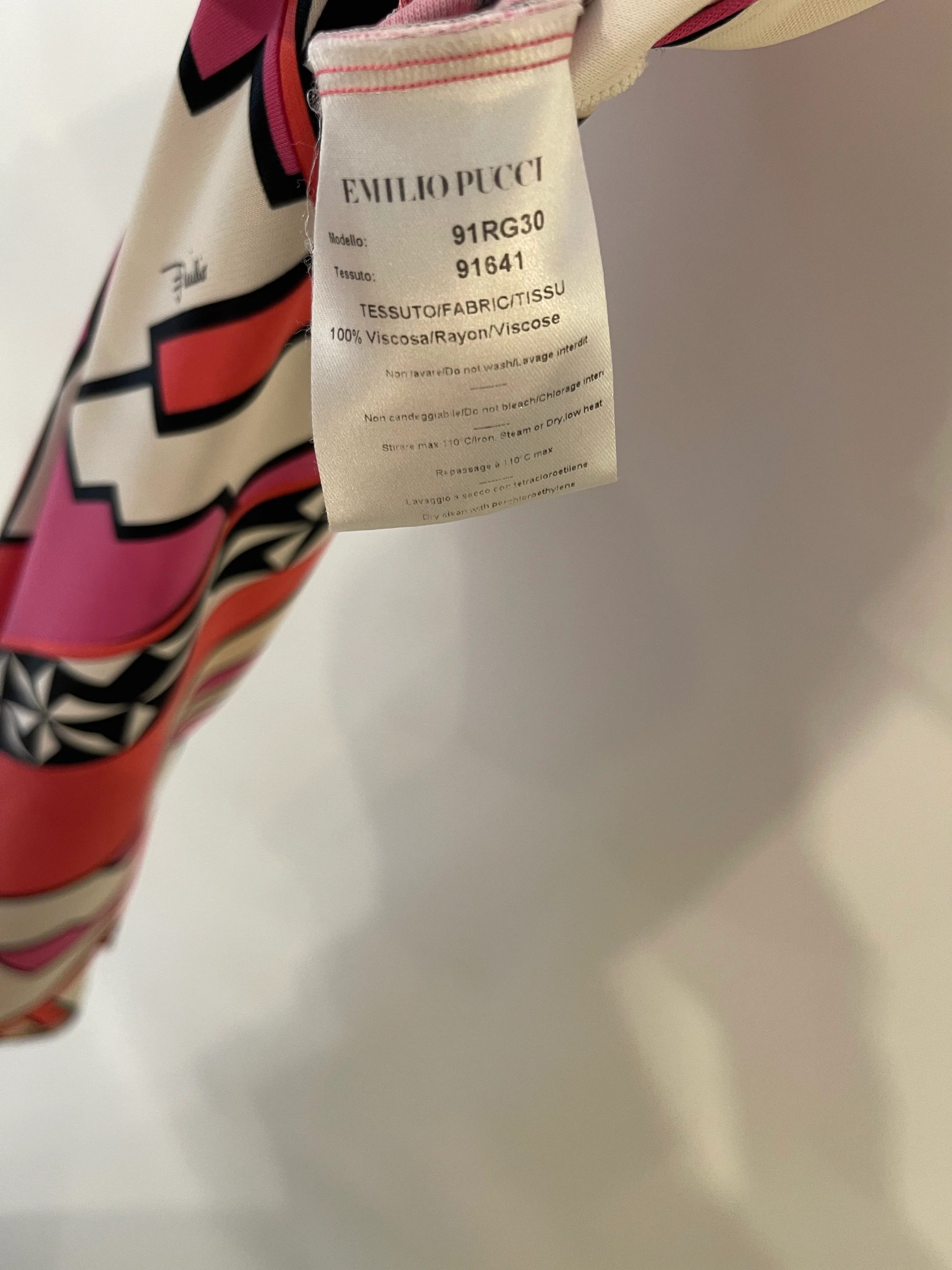Emilio Pucci Pink & White Patterned Midi Dress Size IT 38 (UK 6) - Image 5