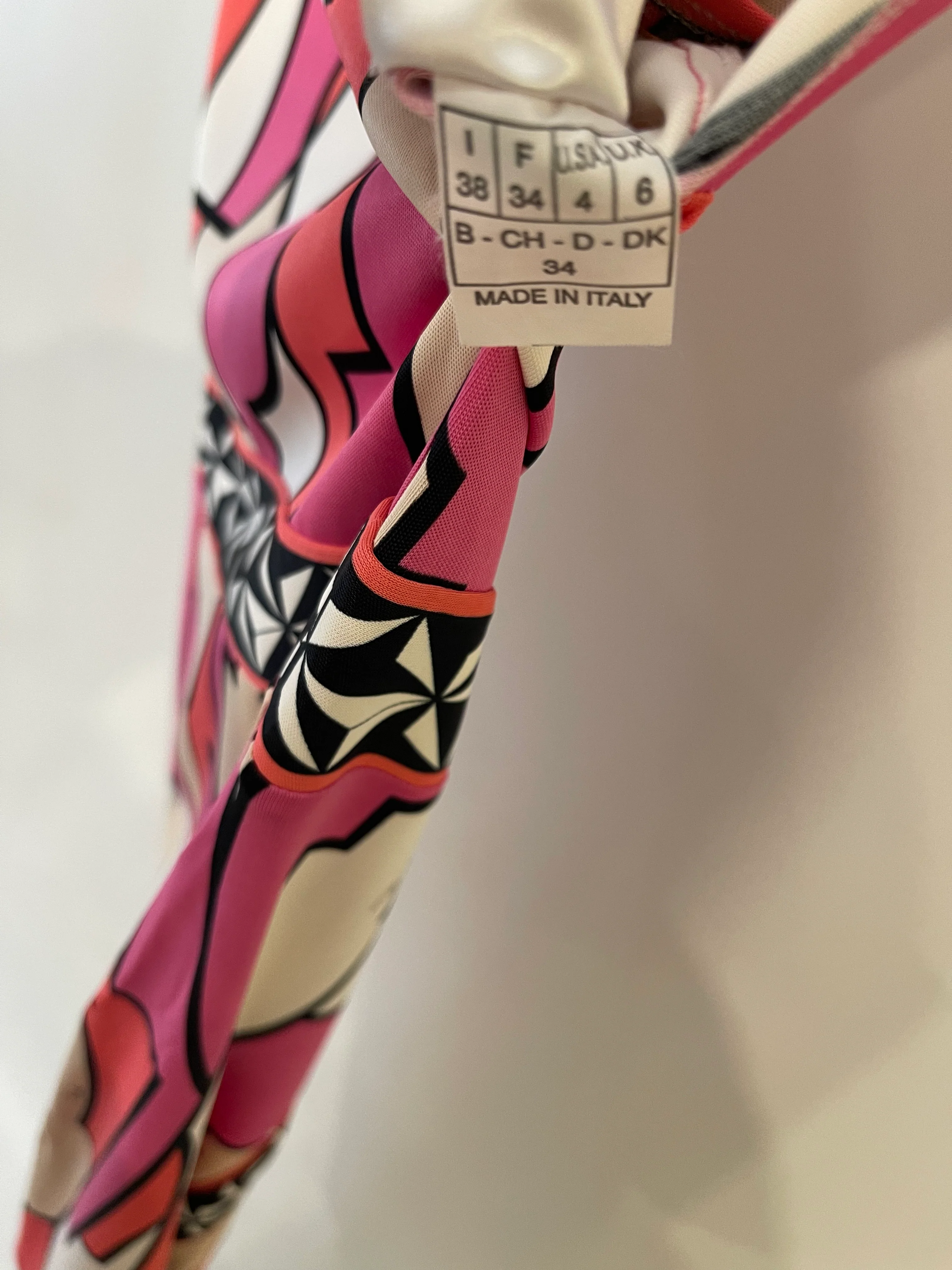 Emilio Pucci Pink & White Patterned Midi Dress Size IT 38 (UK 6) - Image 6