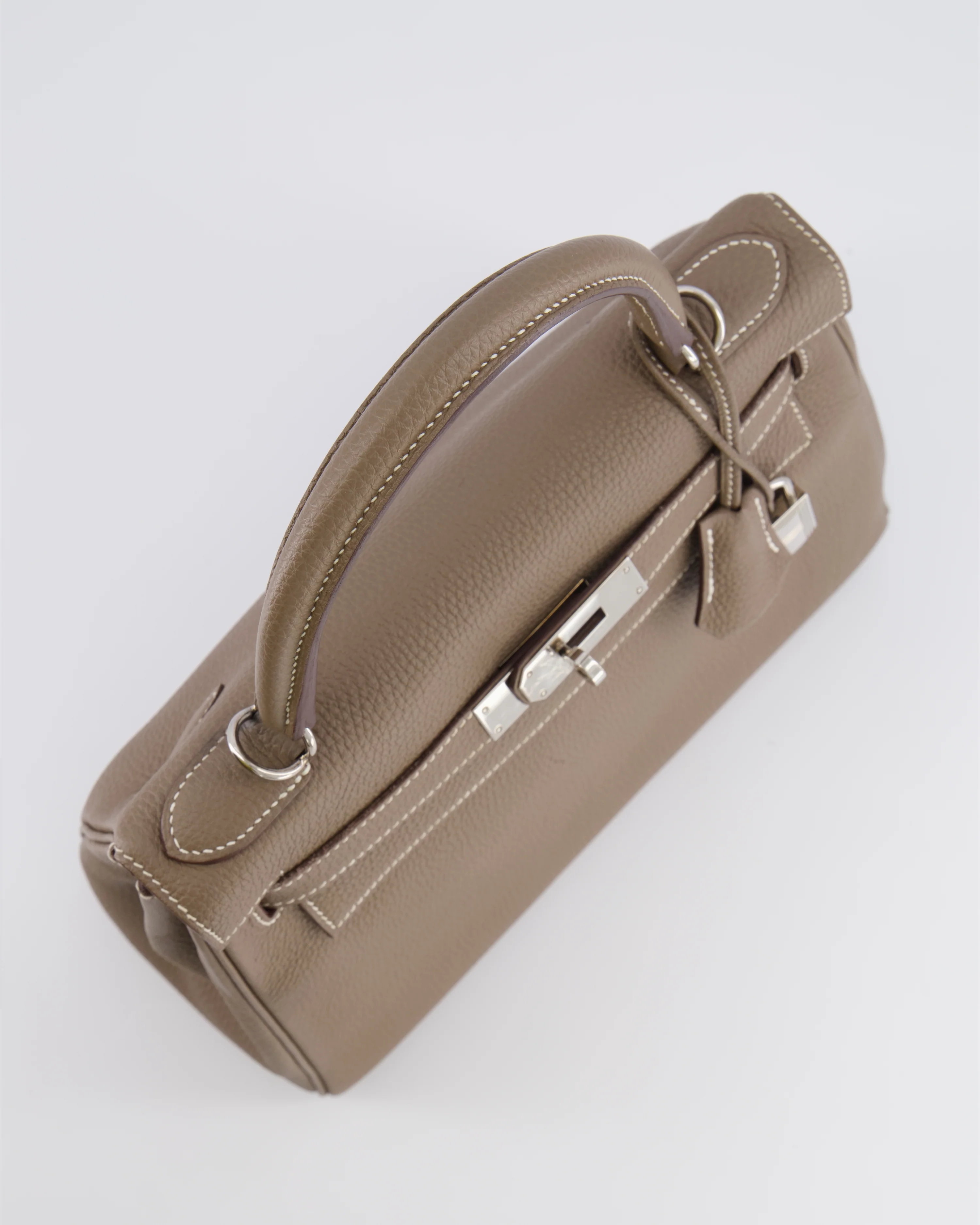 *FIRE PRICE* Hermès Kelly 28 Retourne Bag in Etoupe Togo Leather with Palladium Hardware - Image 17