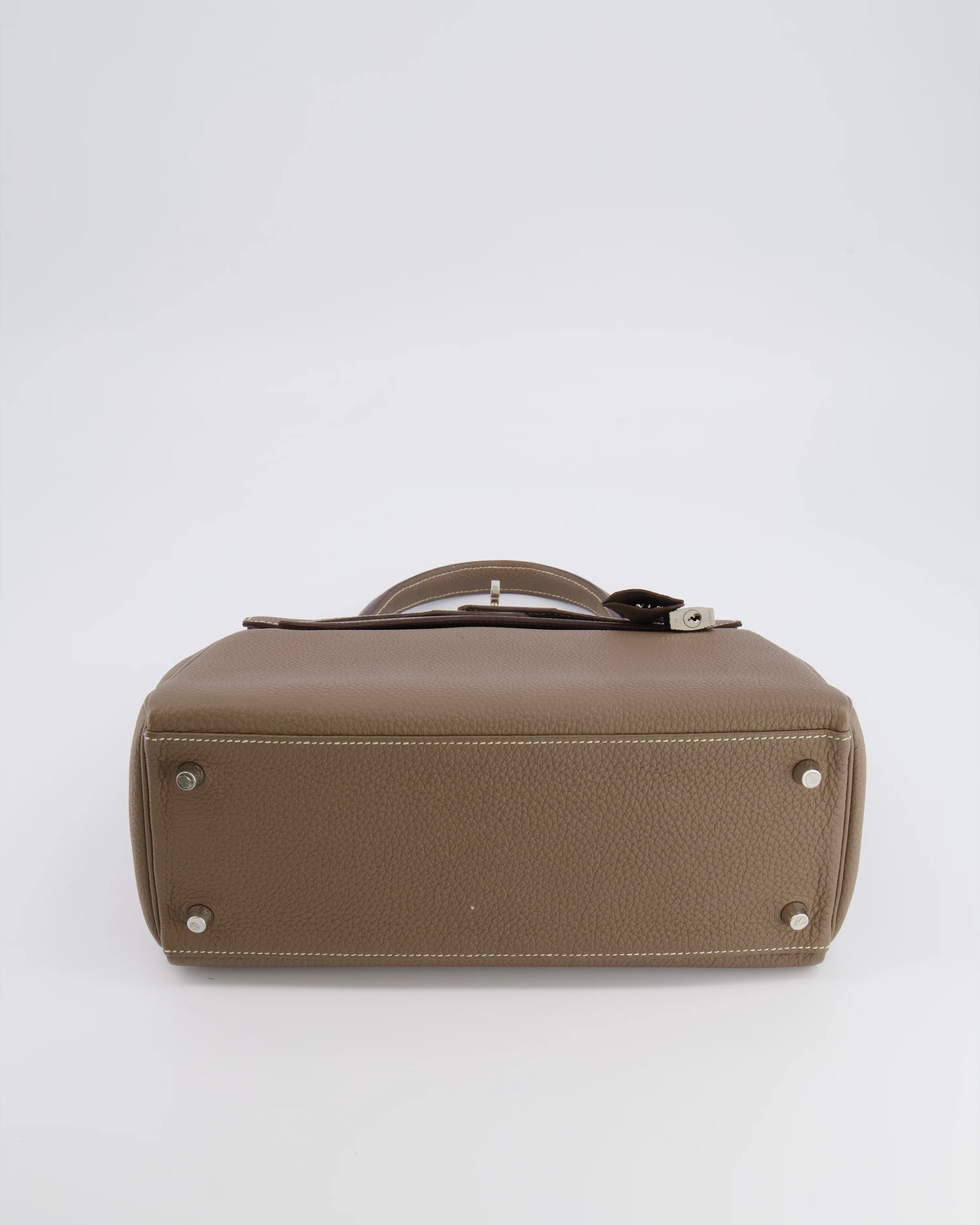 *FIRE PRICE* Hermès Kelly 28 Retourne Bag in Etoupe Togo Leather with Palladium Hardware - Image 19