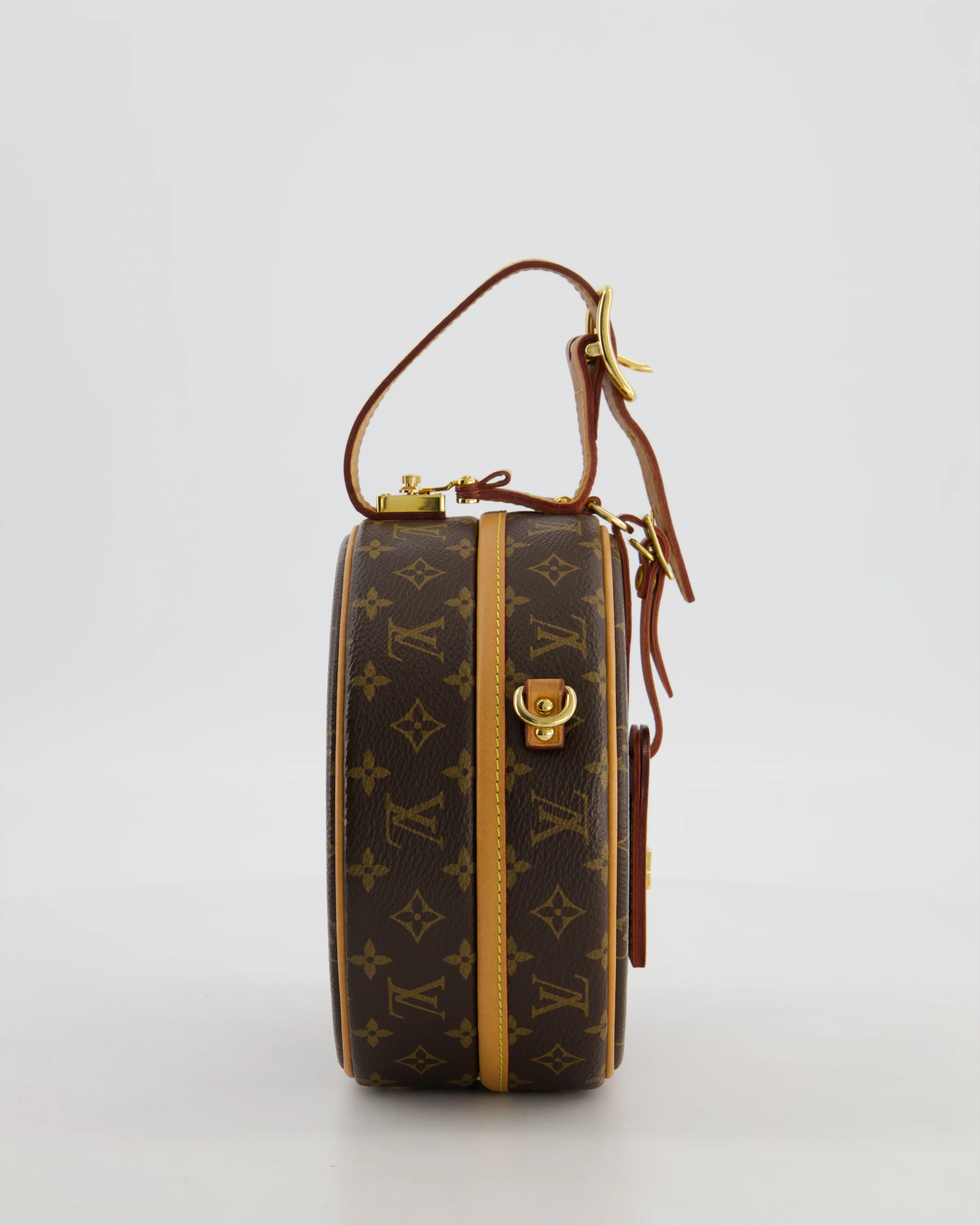 Louis Vuitton Brown Petite Boite Chapeau Bag in Monogram Canvas and Gold Hardware - Image 15